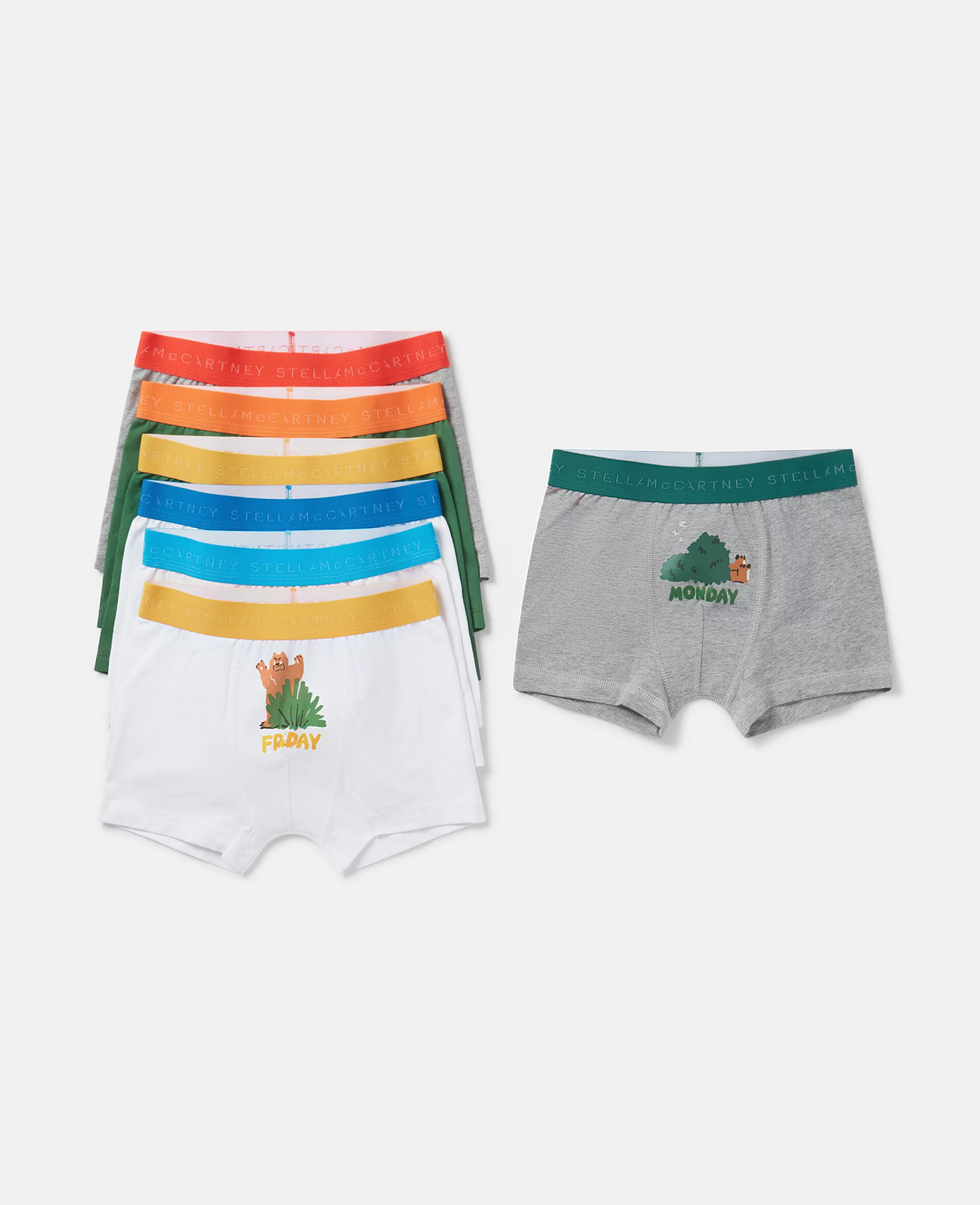 Bambini Stella McCartney Scarpe E Accessori>7 Pack Of Bear Badge Days Of The Week Boxers