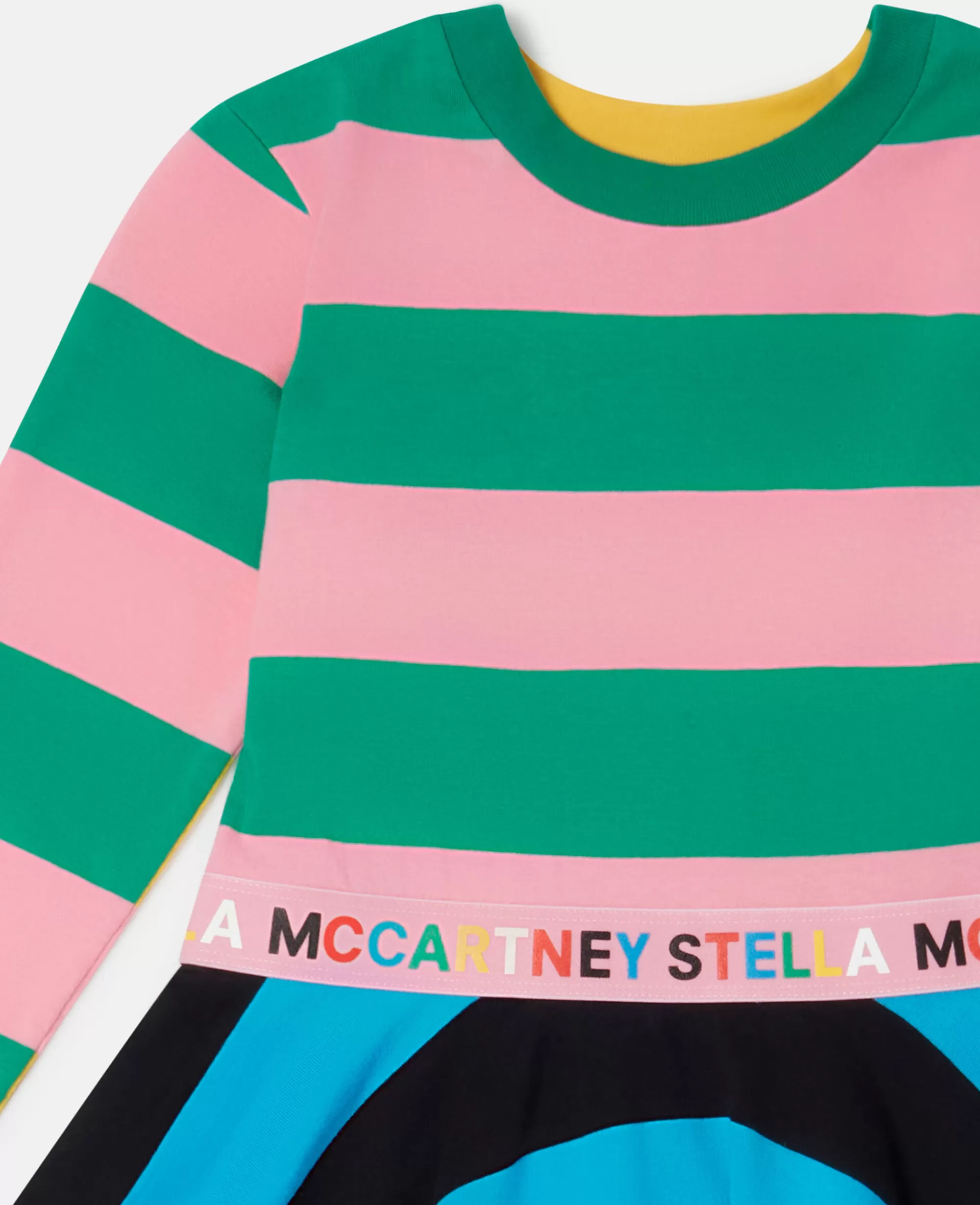 Bambini Stella McCartney Vestiti E Tutine>Abito A Cascata In Jersey A Righe