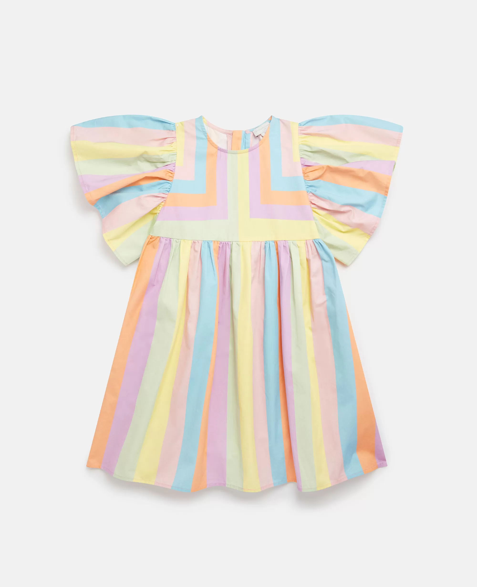 Bambini Stella McCartney Vestiti E Tutine>Abito A Righe Arcobaleno Con Maniche Ad Angelo