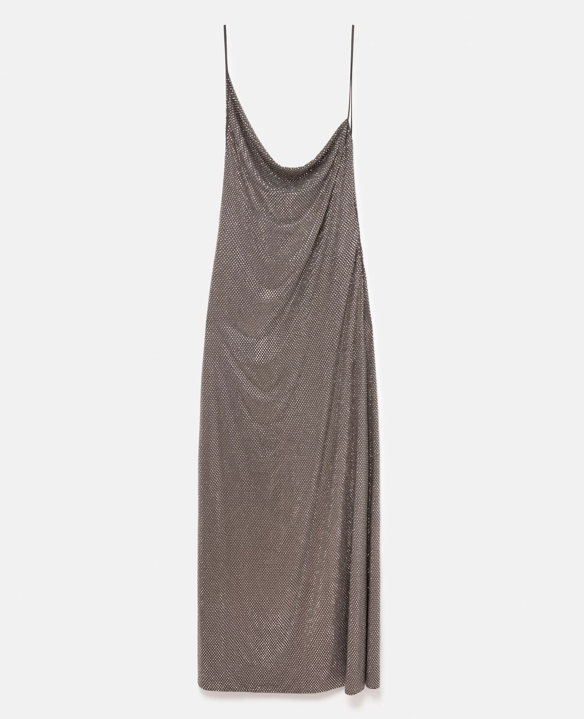 Donna Stella McCartney Abiti>Abito Asimmetrico Con Scollo Drappeggiato Impreziosito Da Strass Di Cristalli