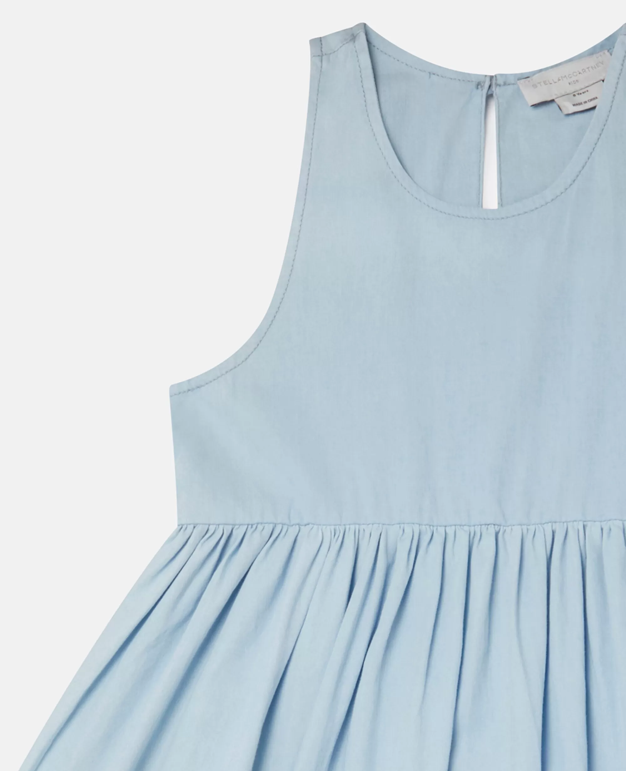 Bambini Stella McCartney Vestiti E Tutine>Abito Chambray Con Paesaggio In Patchwork