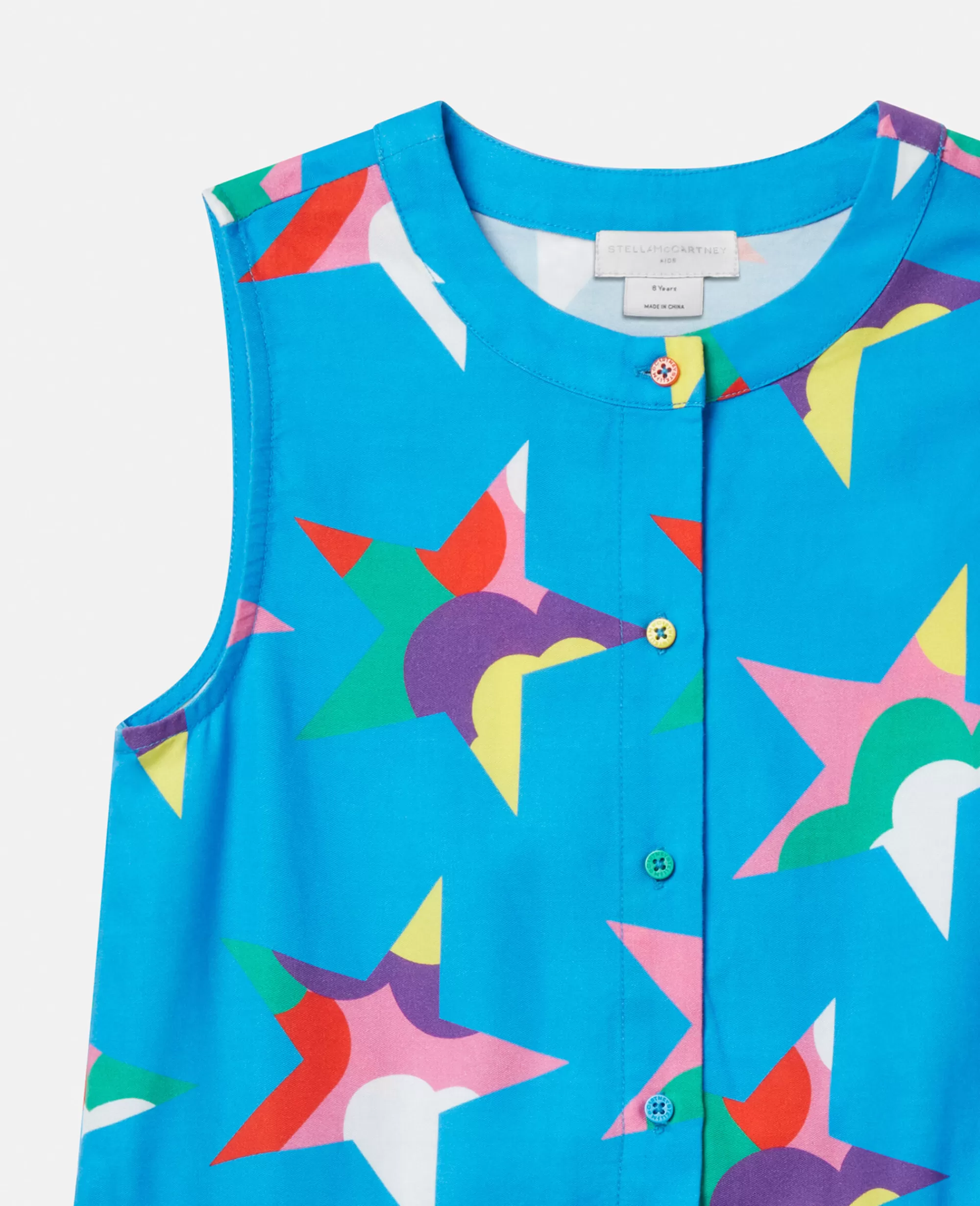 Bambini Stella McCartney Vestiti E Tutine>Abito Chemisier Senza Maniche Con Stampa Stella