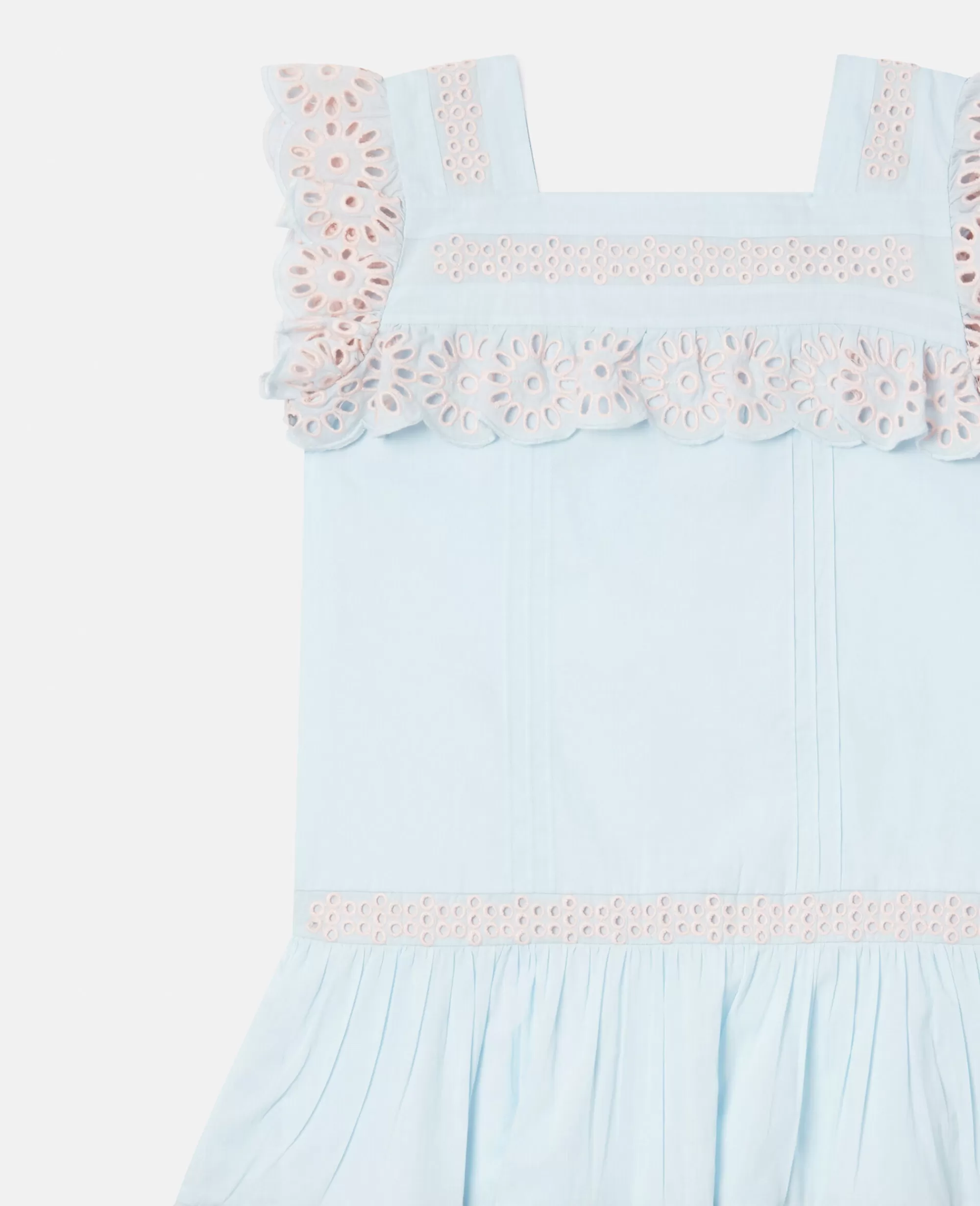 Bambini Stella McCartney Vestiti E Tutine>Abito Con Bordi A Balze Sangallo