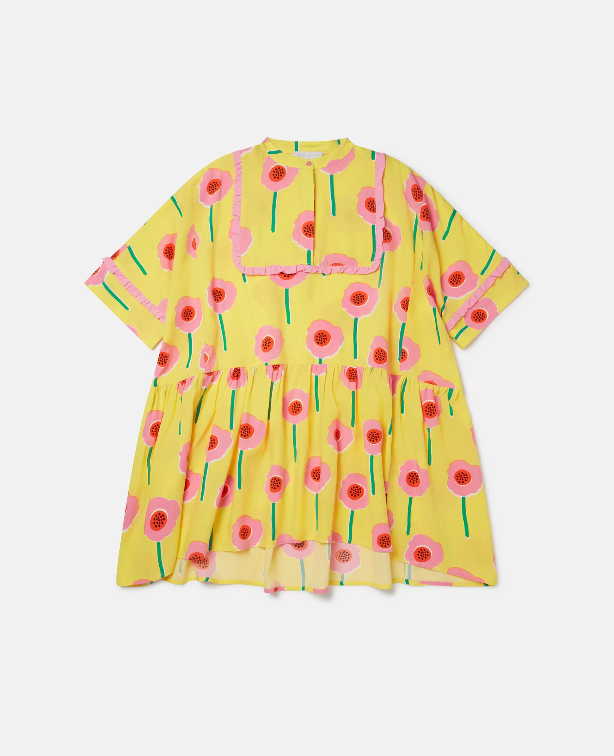Bambini Stella McCartney Vestiti E Tutine>Abito Con Stampa Floreale E Bordi A Balze