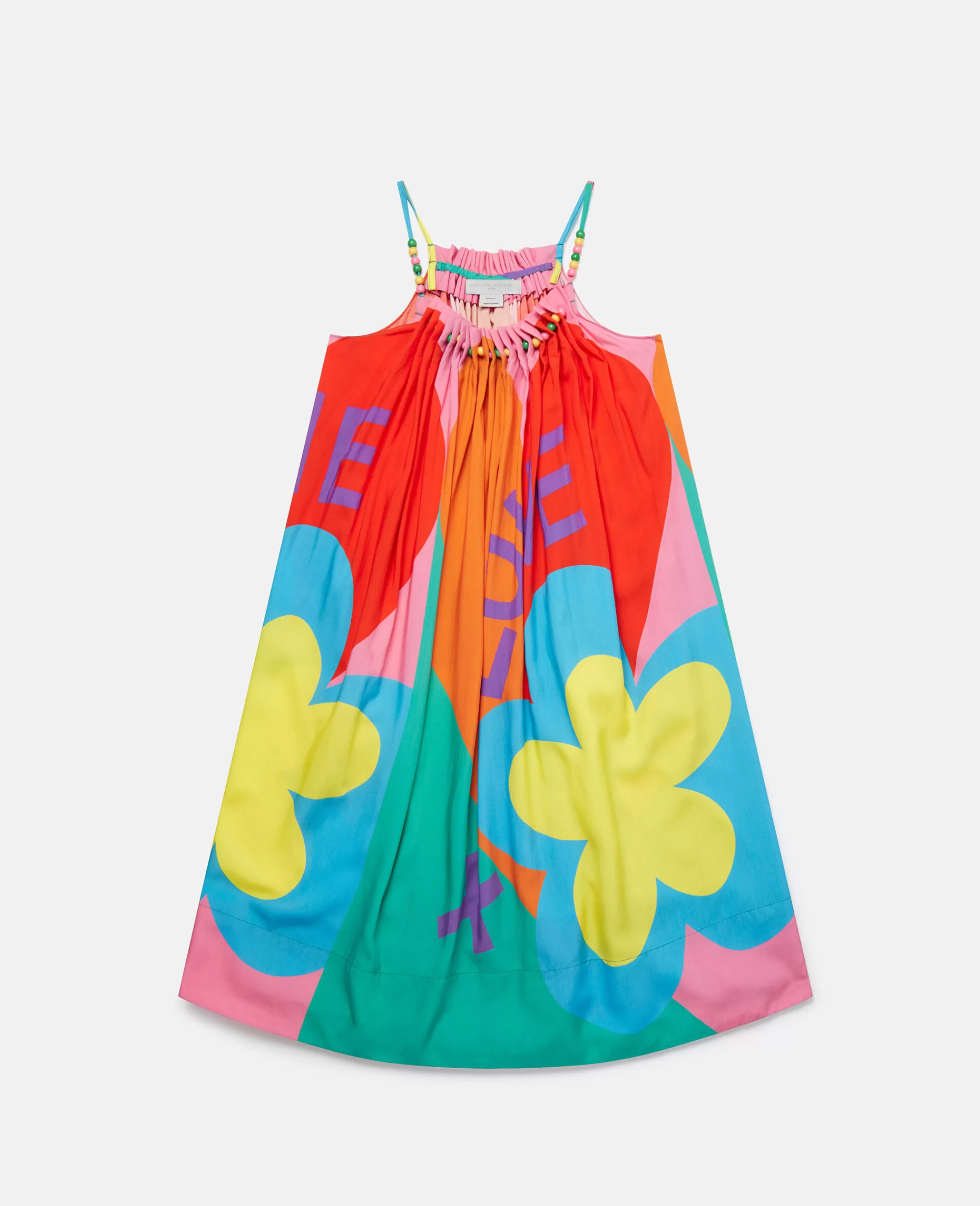 Bambini Stella McCartney Vestiti E Tutine>Abito Con Stampa Grafica Love Con Perline