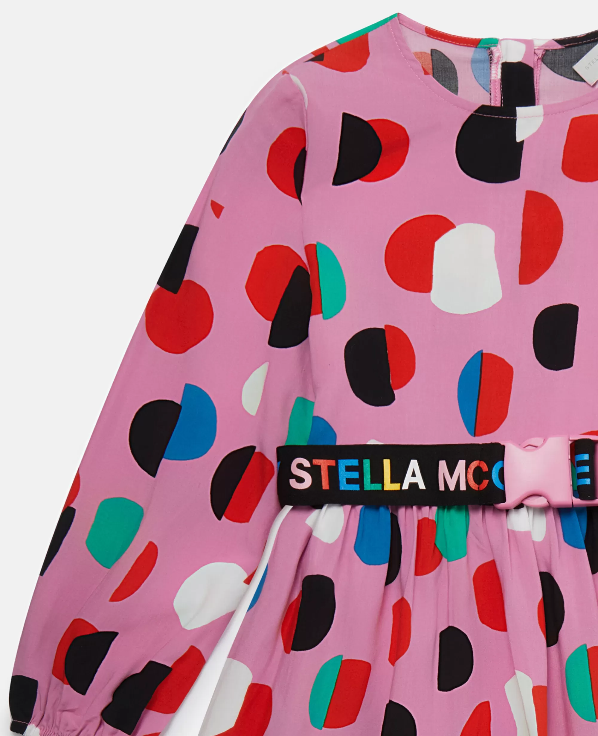 Bambini Stella McCartney Vestiti E Tutine>Abito Con Stampa Pois E Nastro Con Logo