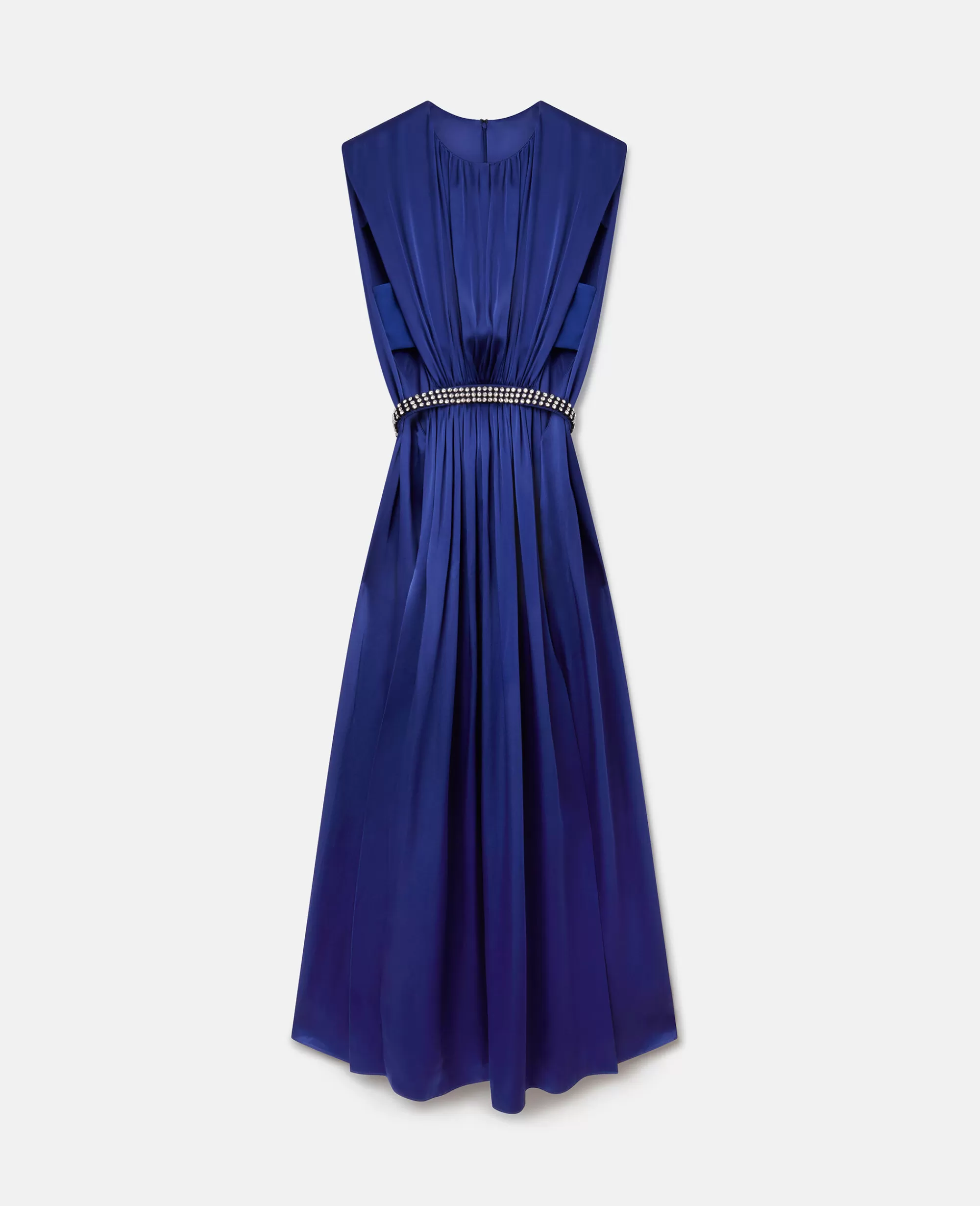 Donna Stella McCartney Abiti>Abito Da Sera In Satin Doppio Con Cintura Plissettato Sul Davanti
