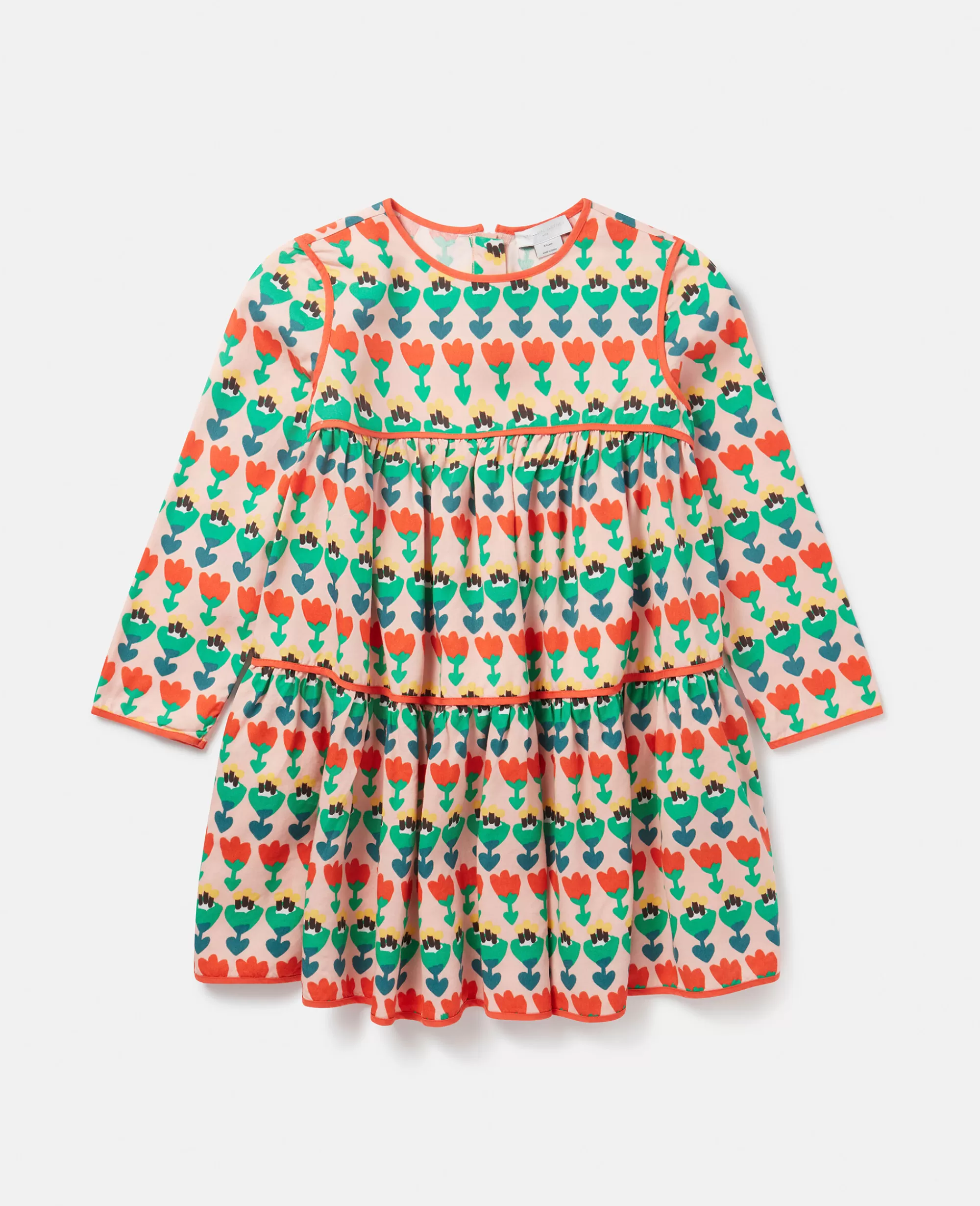 Bambini Stella McCartney Vestiti E Tutine>Abito In Jersey A Strati Con Stampa Tulipani