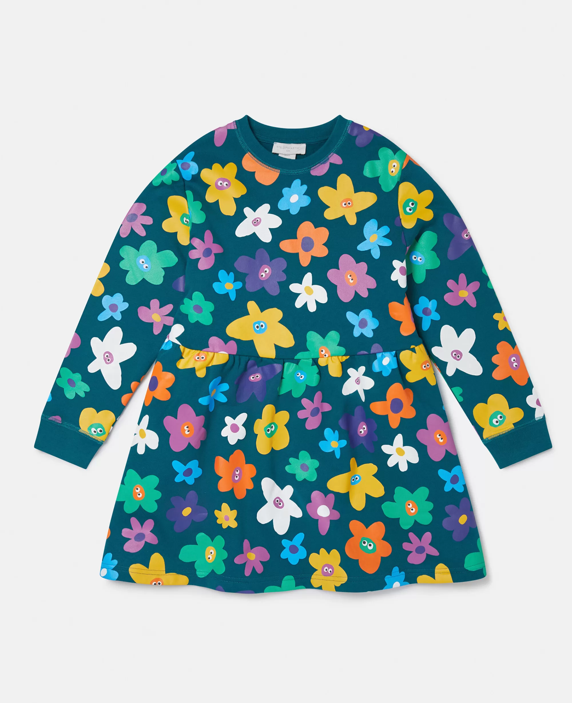 Bambini Stella McCartney Bimba>Abito In Jersey Con Stampa Fiori Sorridenti