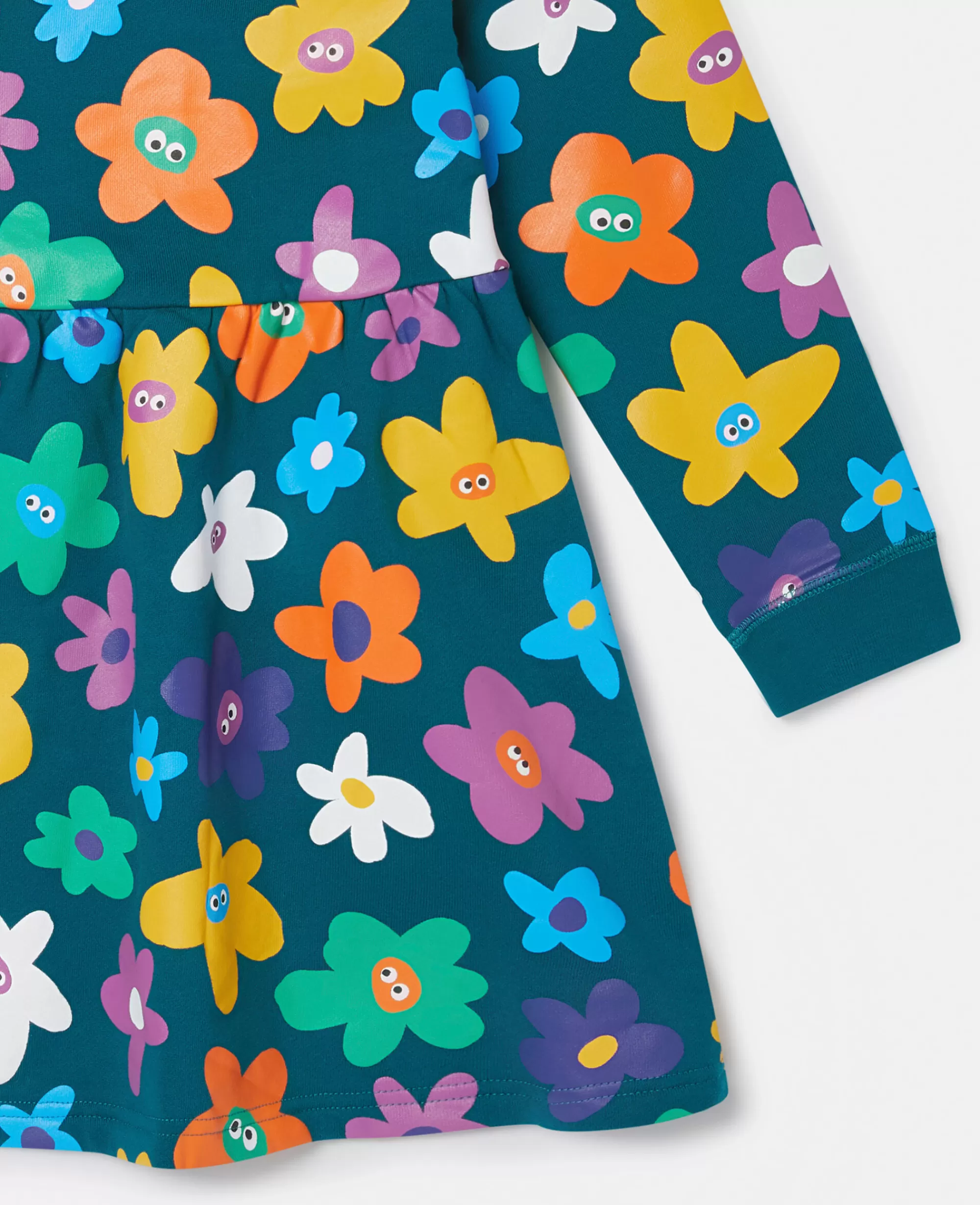 Bambini Stella McCartney Bimba>Abito In Jersey Con Stampa Fiori Sorridenti