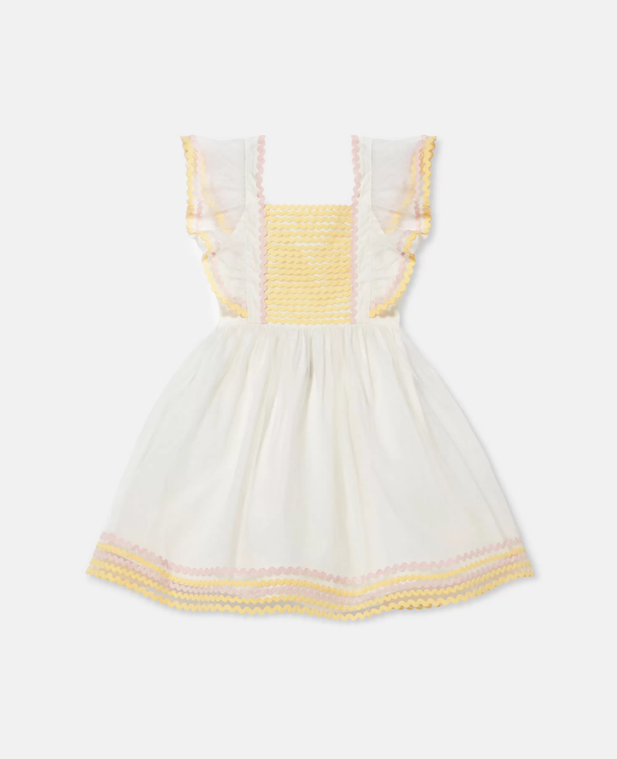 Bambini Stella McCartney Vestiti E Tutine>Abito In Organza Con Ricamo Smerlato