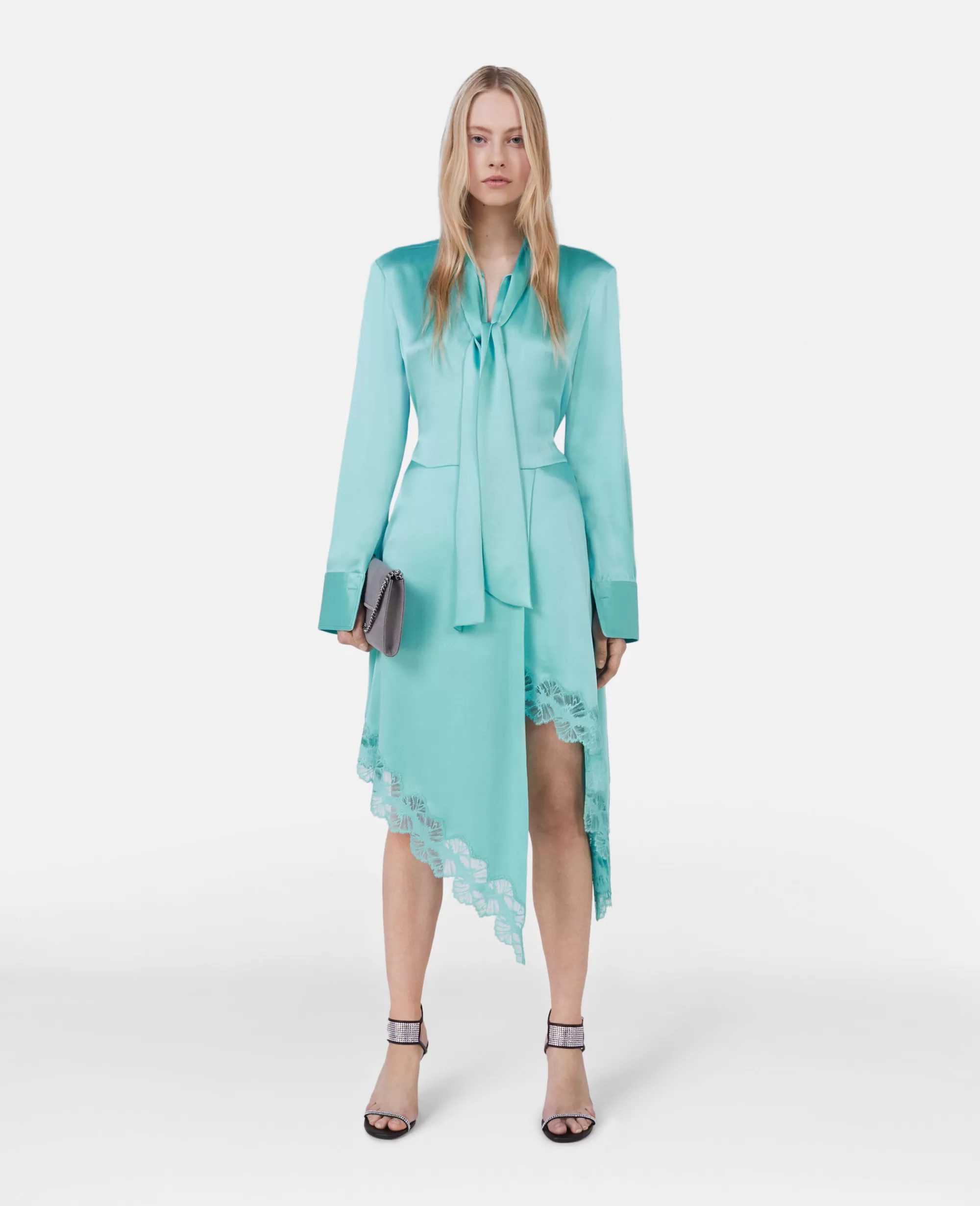 Donna Stella McCartney Abiti>Abito In Pizzo Di Satin Doppio