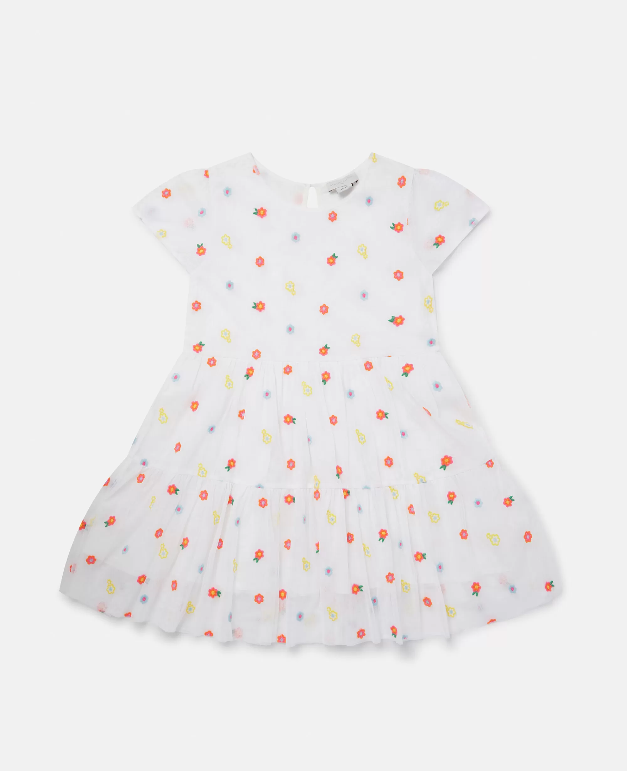 Bambini Stella McCartney Vestiti E Tutine>Abito In Tulle Con Ricamo Floreale