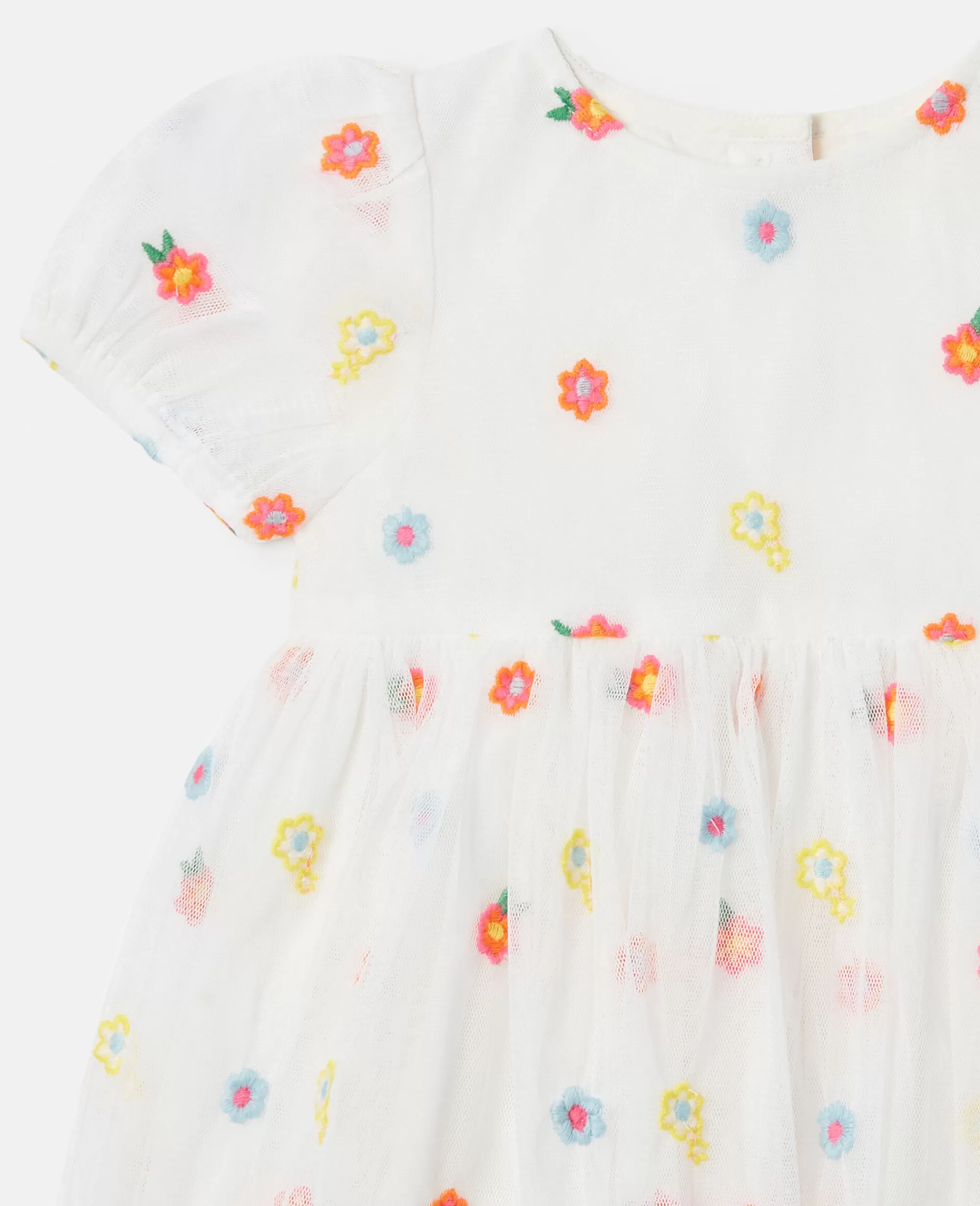 Bambini Stella McCartney Vestiti E Tutine>Abito In Tulle Con Ricamo Floreale