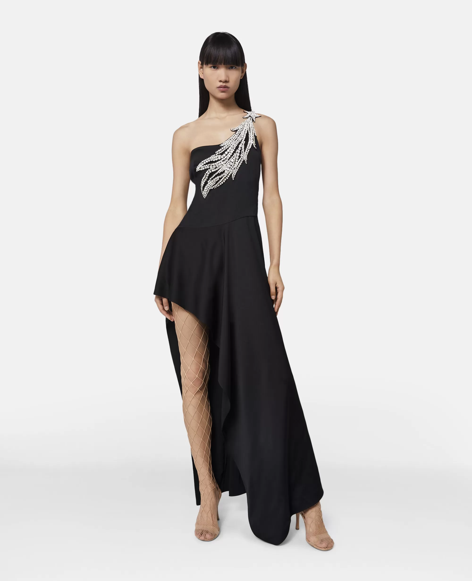 Donna Stella McCartney Abiti>Abito Midi Asimmetrico Stelle Con Strass In Cristallo