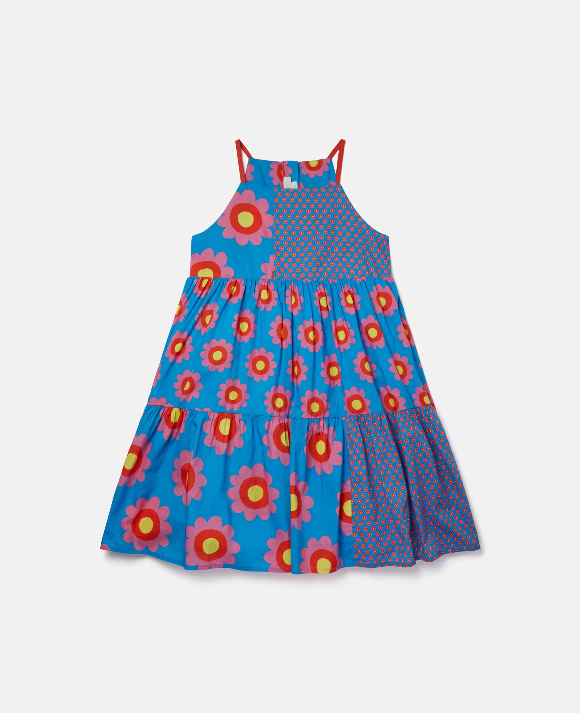 Bambini Stella McCartney Vestiti E Tutine>Abito Patchwork Con Stampa Floreale Grafica