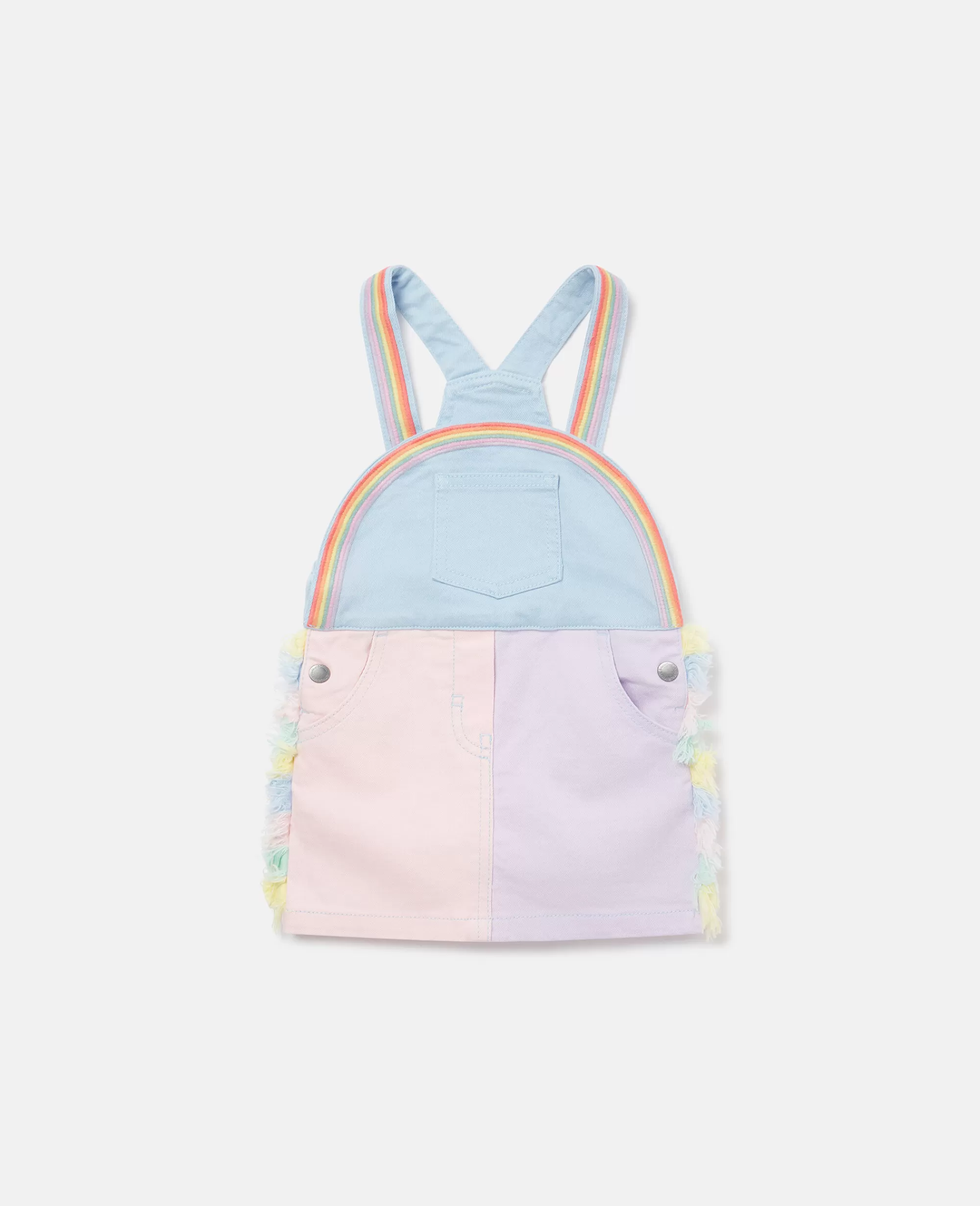 Bambini Stella McCartney Vestiti E Tutine>Abito Salopette Patchwork Arcobaleno