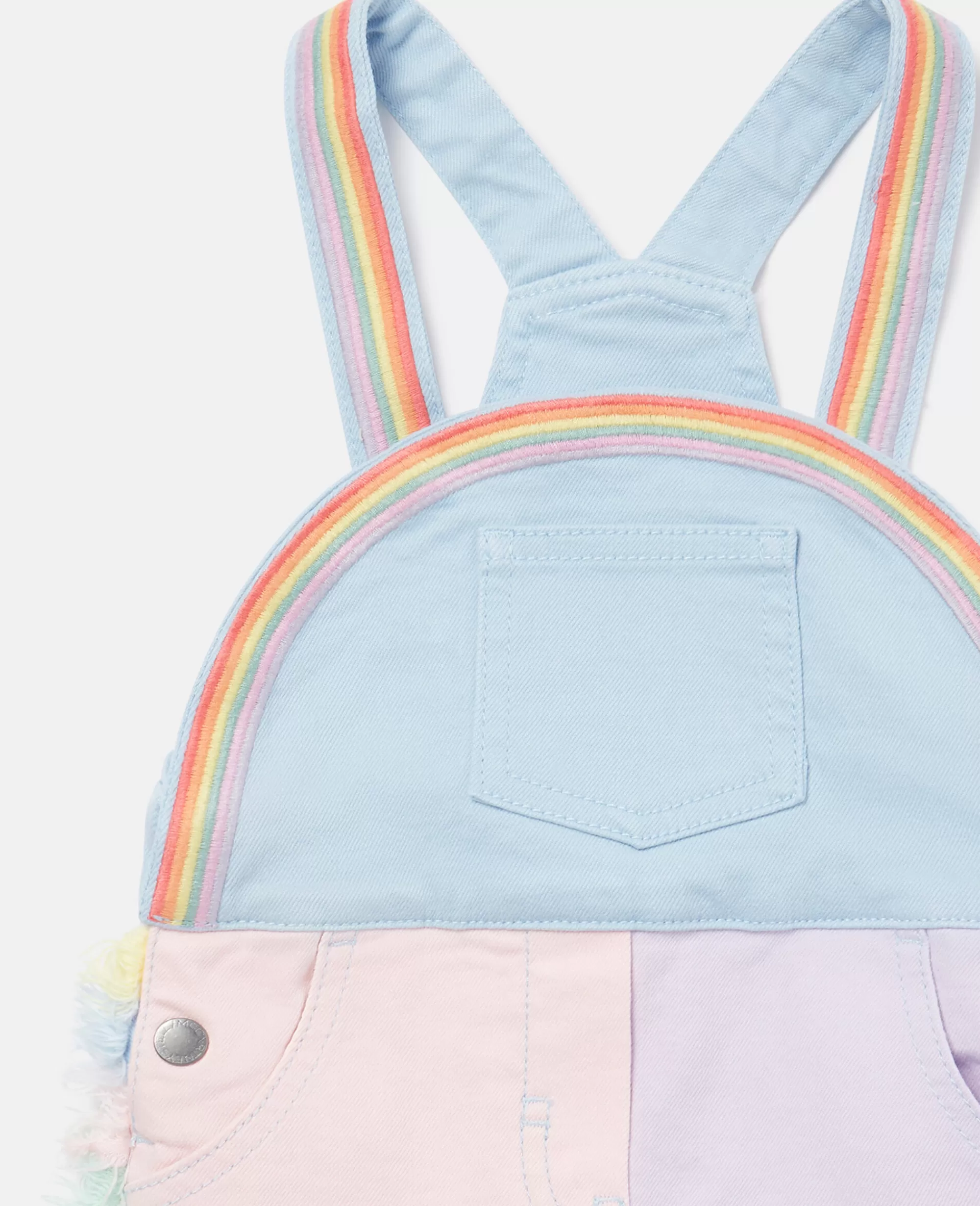 Bambini Stella McCartney Vestiti E Tutine>Abito Salopette Patchwork Arcobaleno