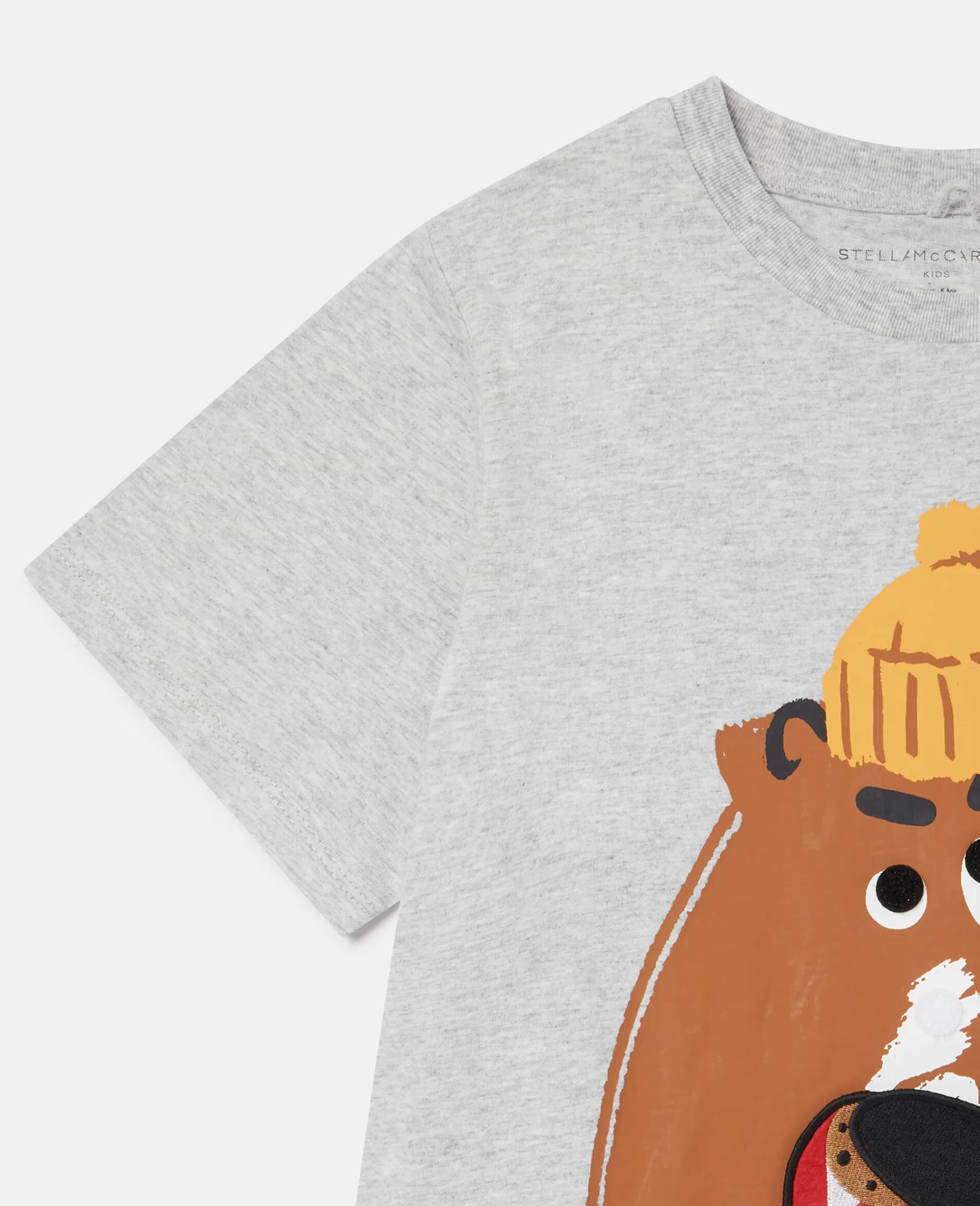 Bambini Stella McCartney T-Shirt>Angry Bear T-Shirt With Velcro Worm