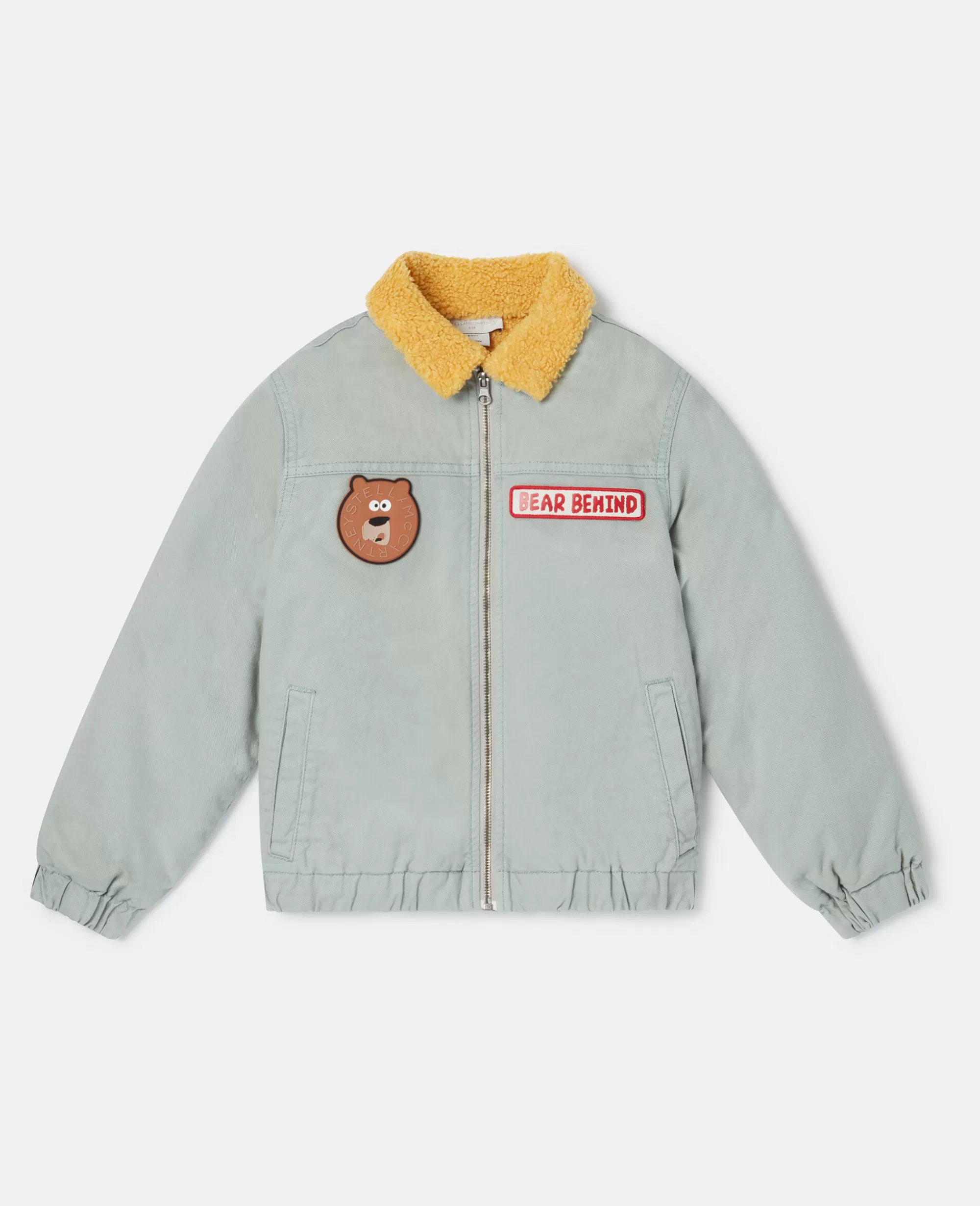 Bambini Stella McCartney Capispalla>Badge Applique Borg Collar Jacket