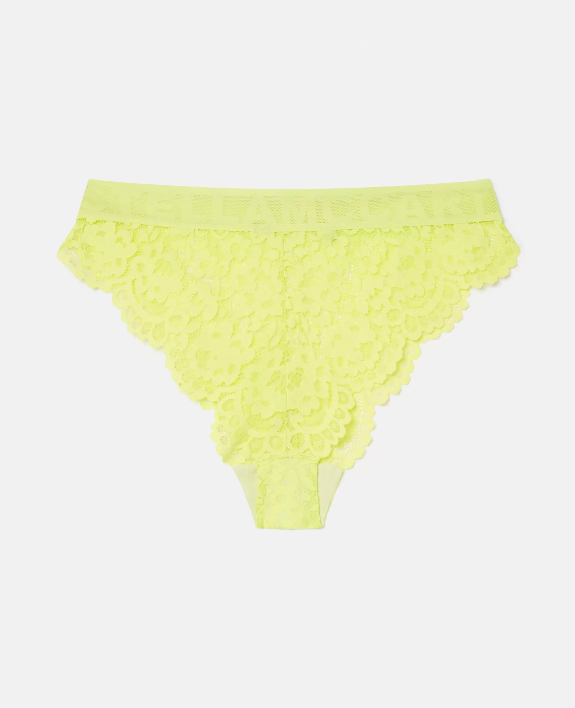 Donna Stella McCartney Lingerie E Sleepwear>Bikini A Vita Alta Sgambato In Pizzo Con Balze