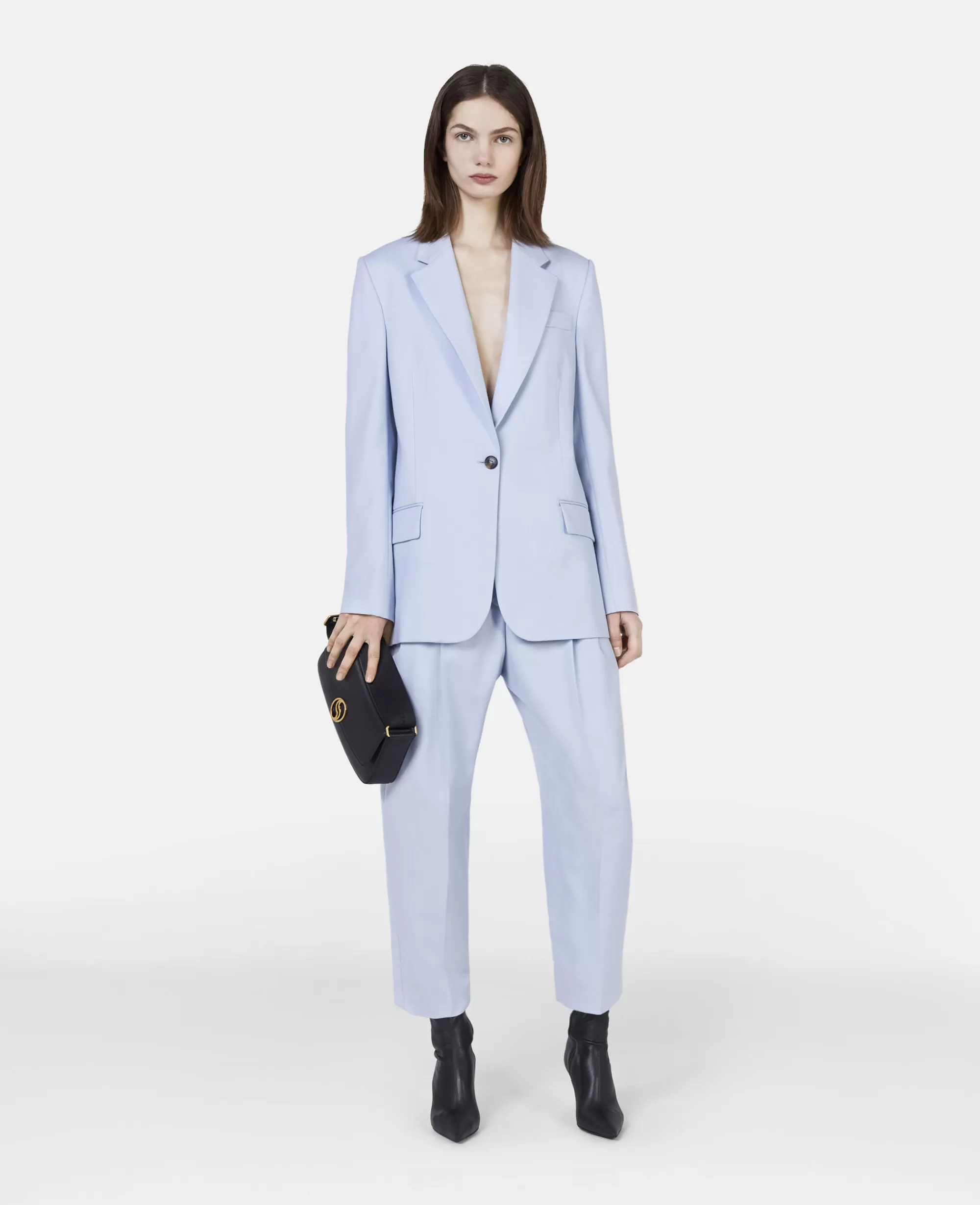 Donna Stella McCartney Capi Sartoriali>Blazer Boyfriend Slim Fit In Flanella Di Lana