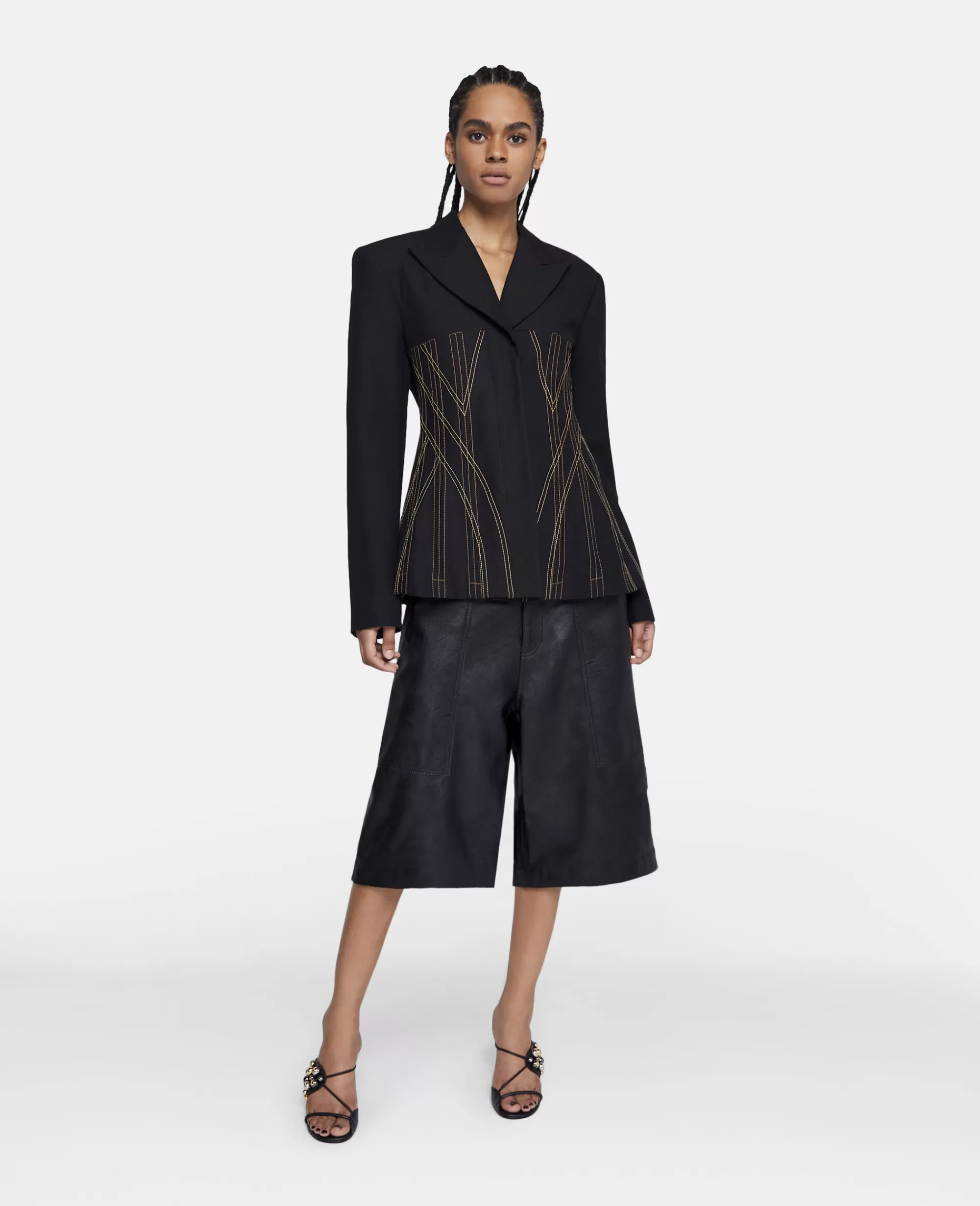 Donna Stella McCartney Capi Sartoriali>Blazer Con Corpetto Con Impunture A Contrasto