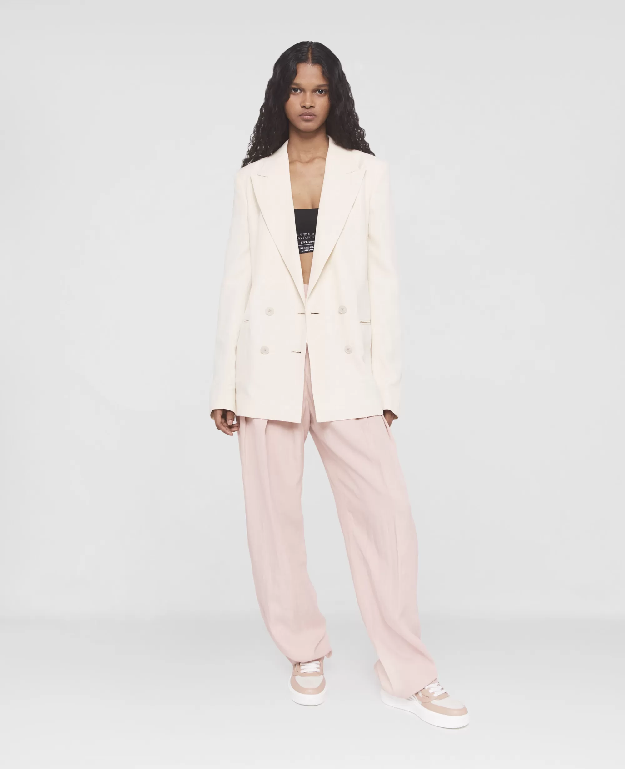 Donna Stella McCartney Capi Sartoriali>Blazer Doppiopetto In Lino Fluido