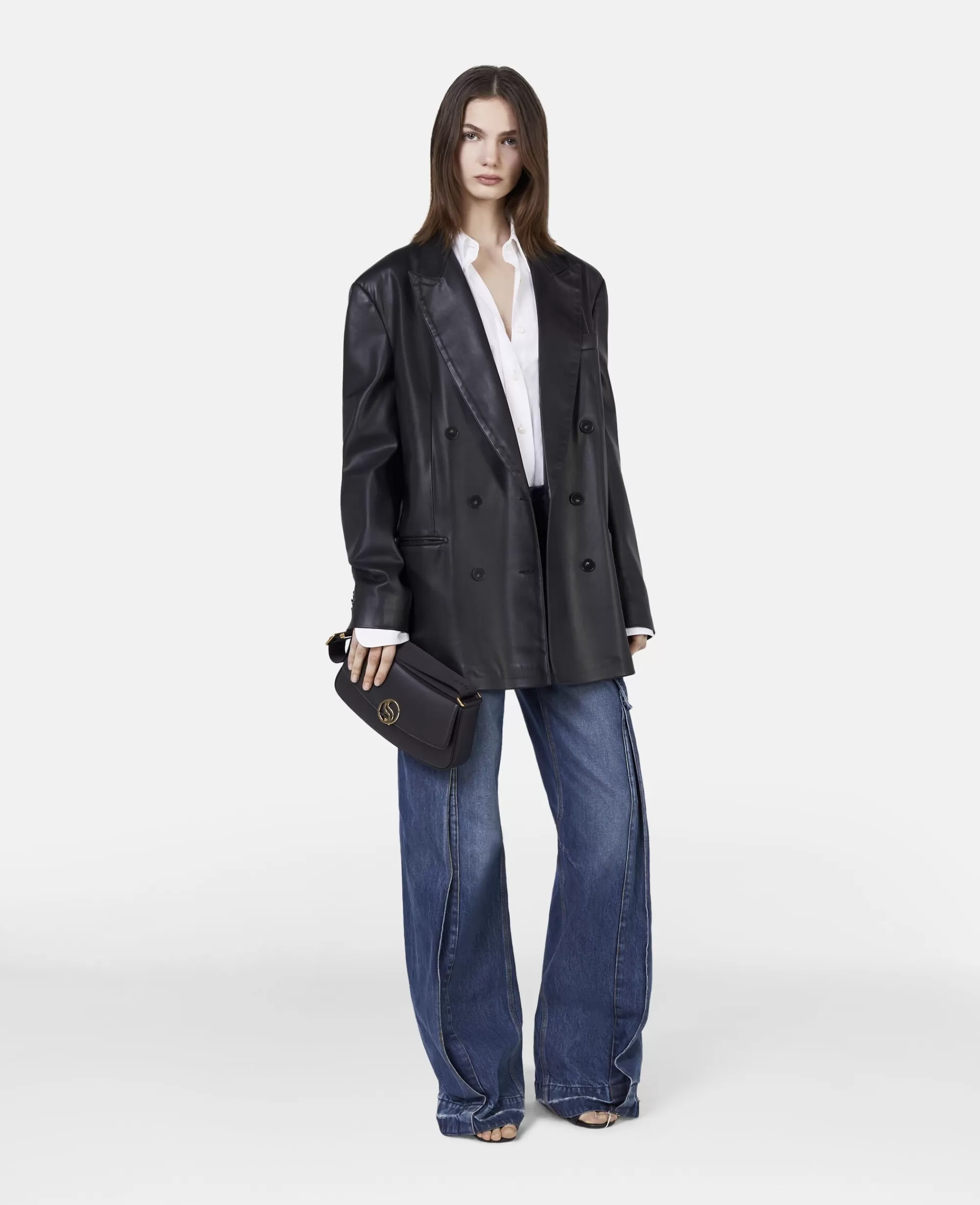 Donna Stella McCartney Giacche E Cappotti>Blazer Doppiopetto Oversize In Alter Mat