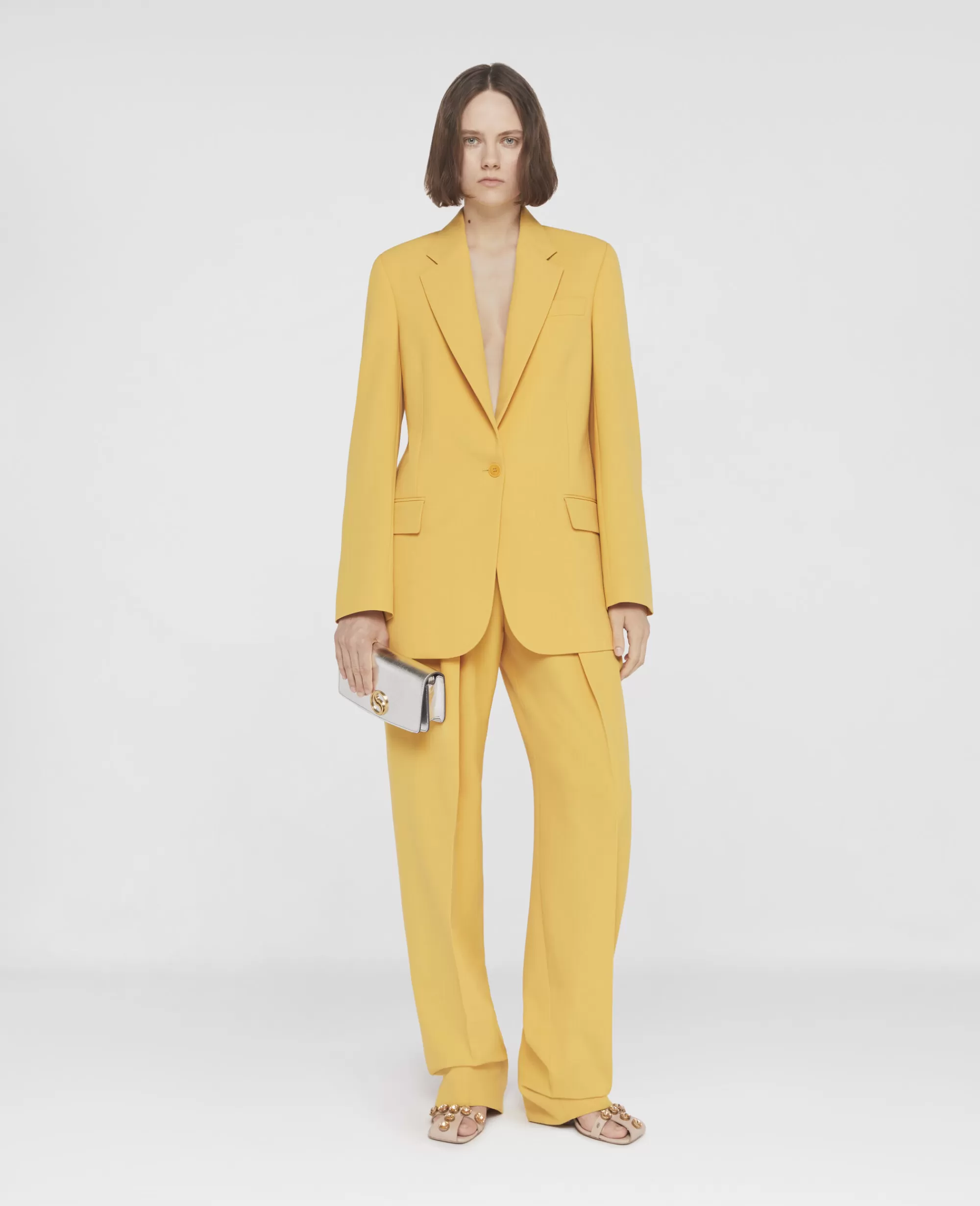 Donna Stella McCartney Capi Sartoriali>Blazer Monopetto In Twill Di Lana