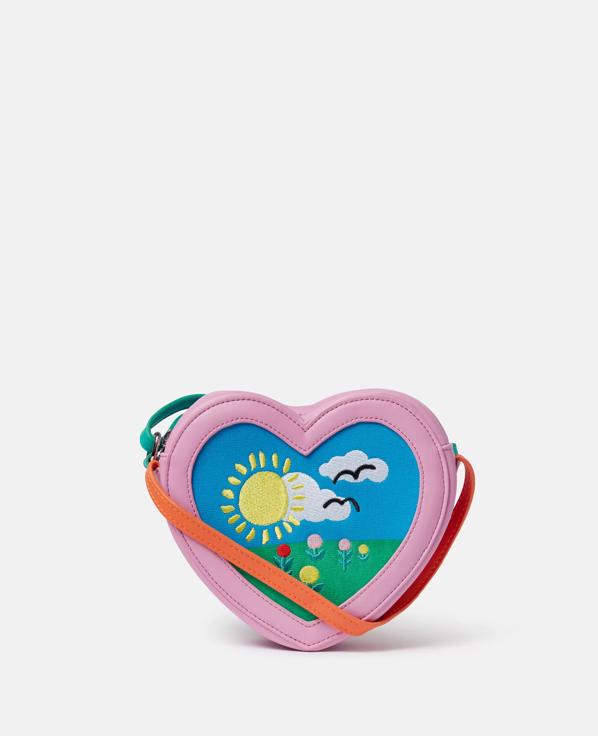 Bambini Stella McCartney Scarpe E Accessori>Borsa A Spalla A Cuore Con Motivo Paesaggio