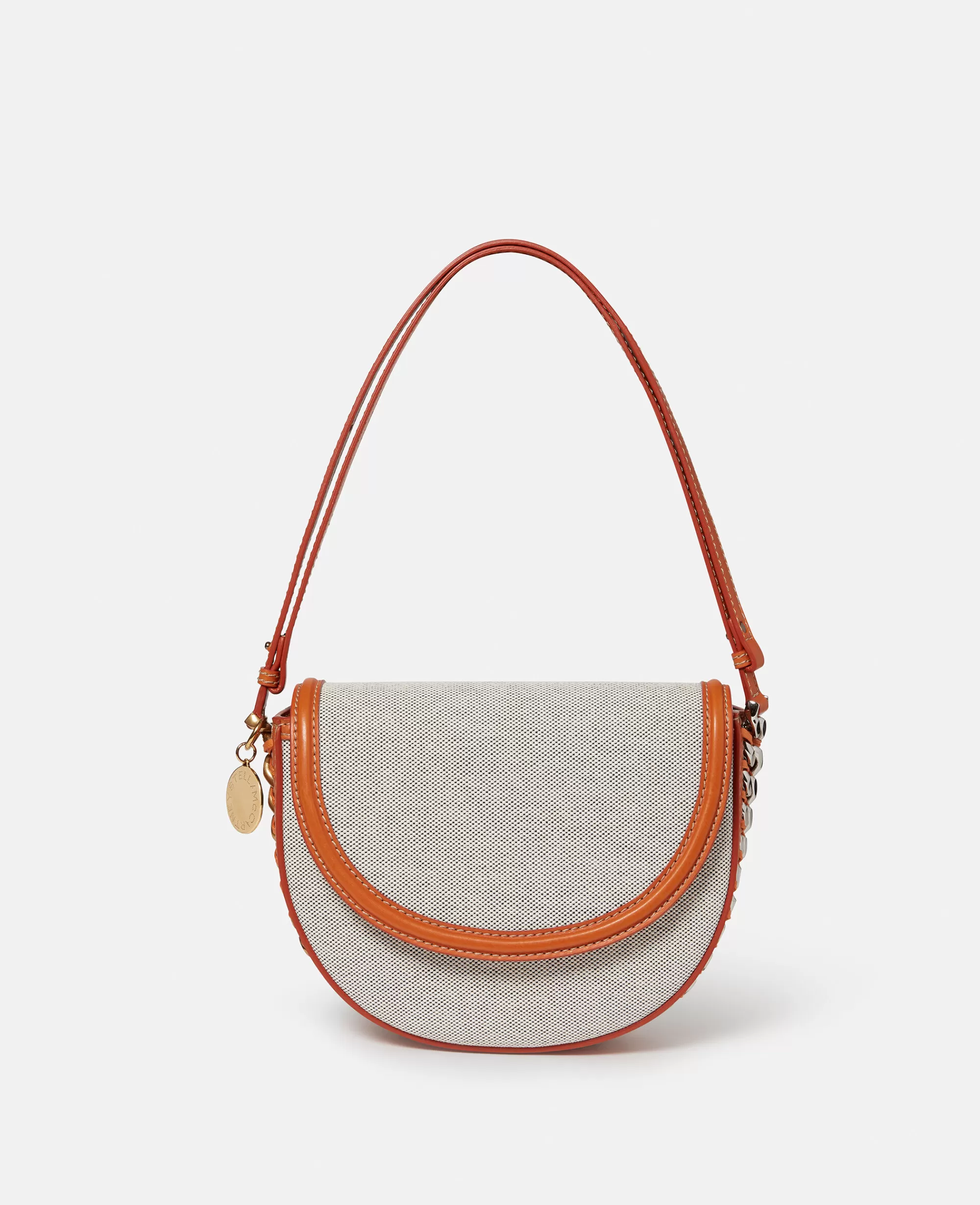 Donna Stella McCartney Borsa Frayme>Borsa A Spalla Con Patta Media In Tela Di Cotone Frayme