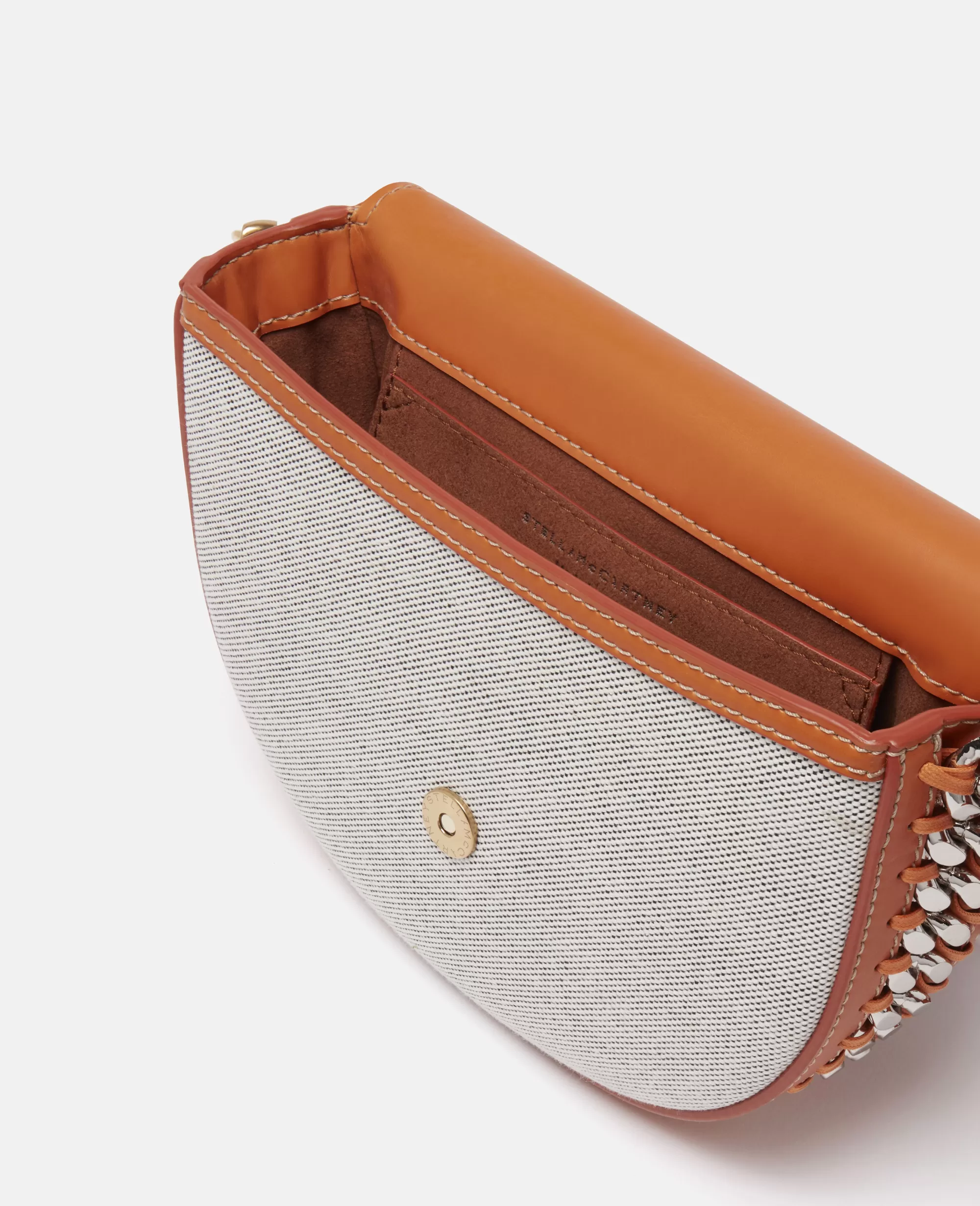 Donna Stella McCartney Borsa Frayme>Borsa A Spalla Con Patta Media In Tela Di Cotone Frayme