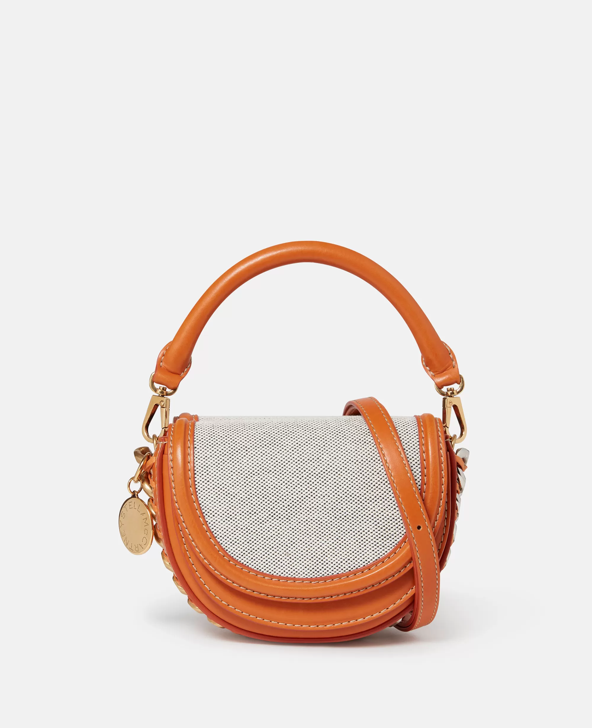 Donna Stella McCartney Borsa Frayme>Borsa A Spalla Frayme In Tela Di Cotone Con Doppia Patta