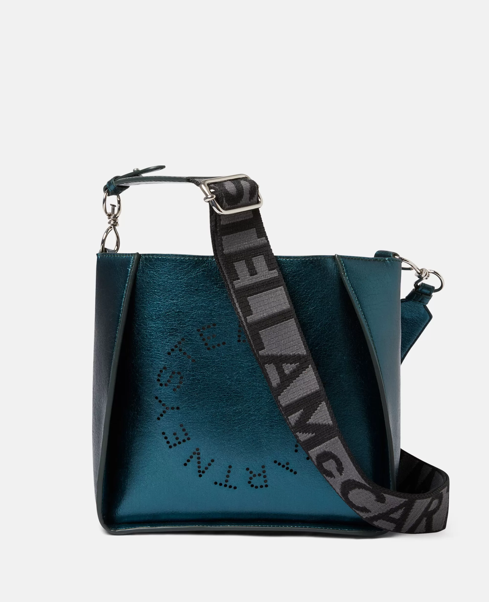 Donna Stella McCartney Stella Logo>Borsa A Spalla Metallizzata Stella Logo