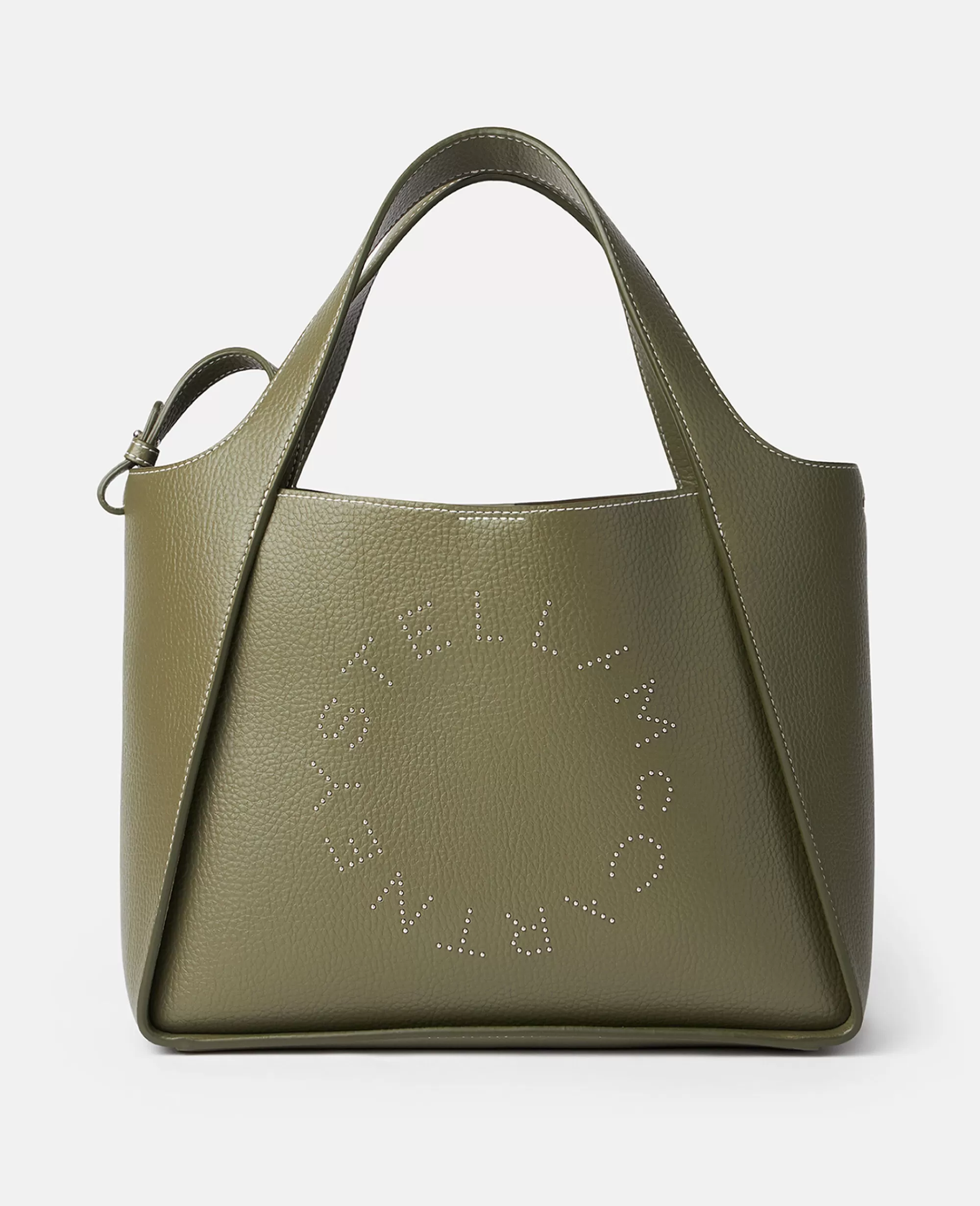Donna Stella McCartney Stella Logo>Borsa A Tracolla In Alter Mat Zigrinato Con Borchie Logo