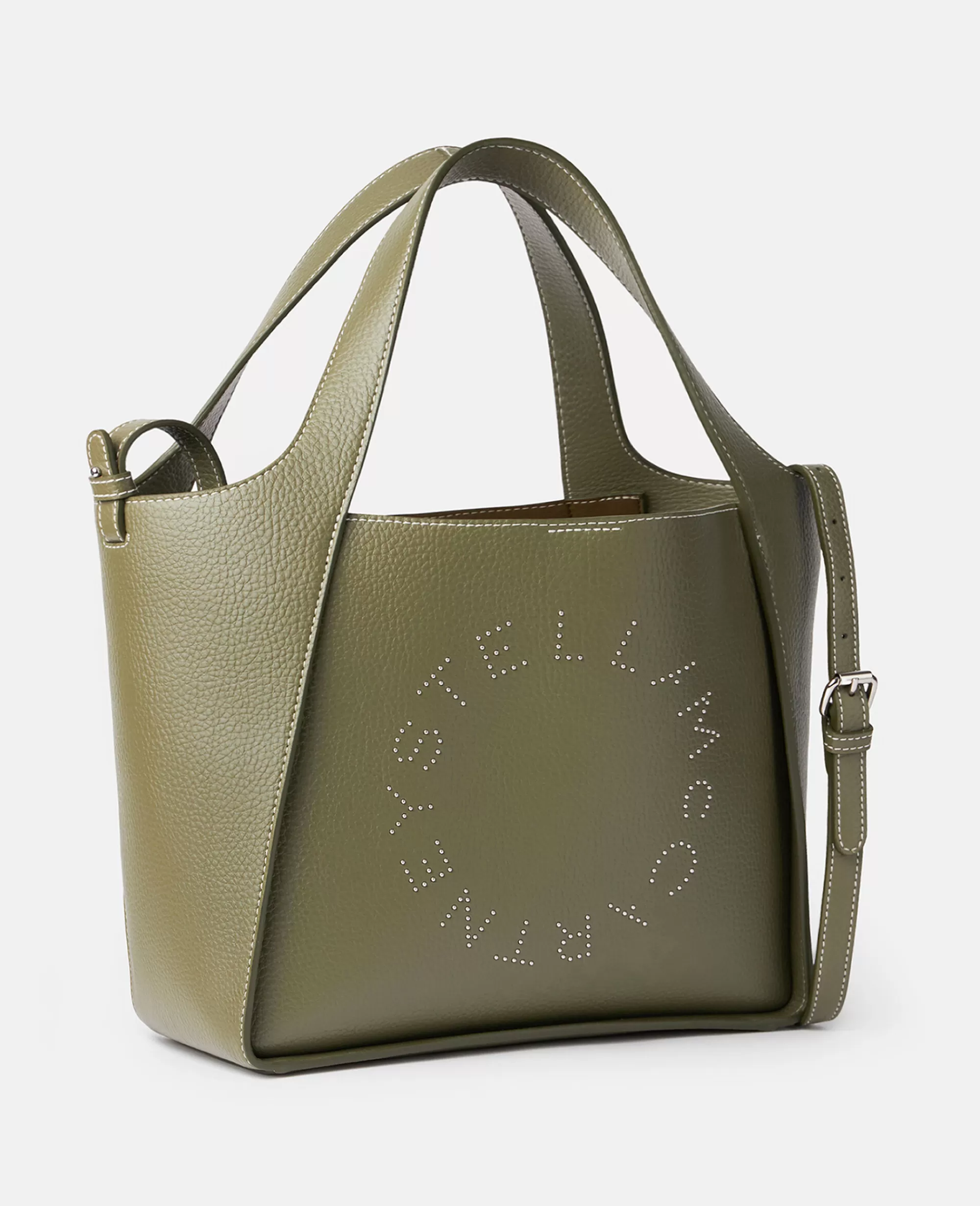 Donna Stella McCartney Stella Logo>Borsa A Tracolla In Alter Mat Zigrinato Con Borchie Logo