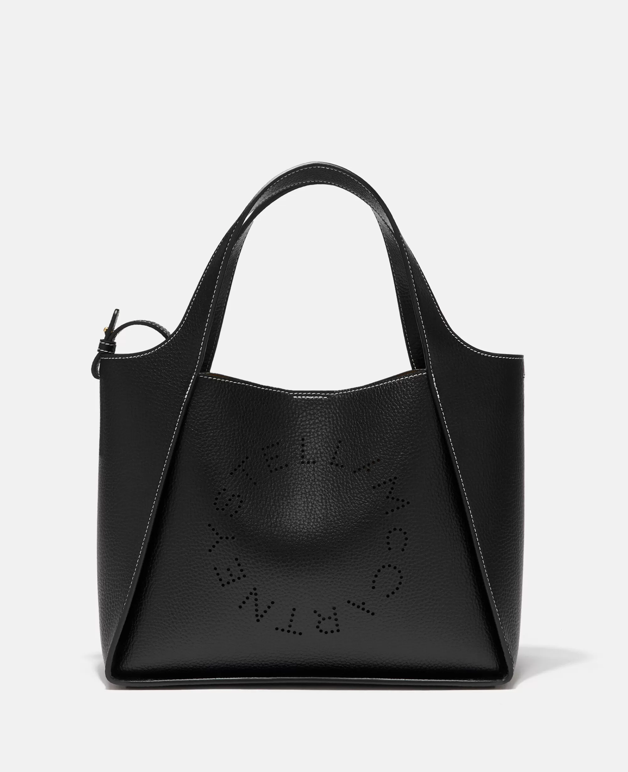 Donna Stella McCartney Icone Firmate Stella>Borsa A Tracolla Logo In Alter Mat Zigrinato