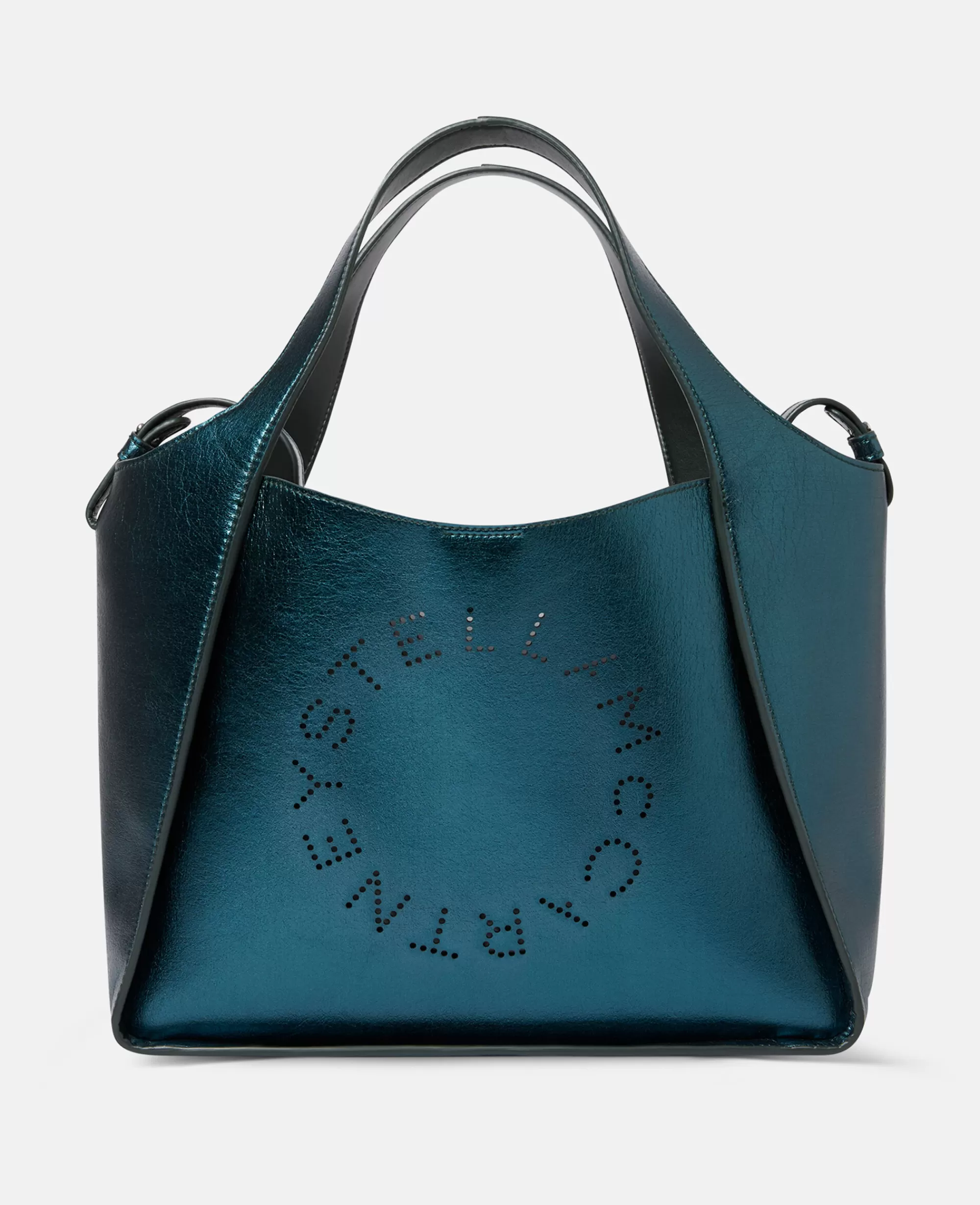 Donna Stella McCartney Stella Logo>Borsa A Tracolla Metallizzata Stella Logo