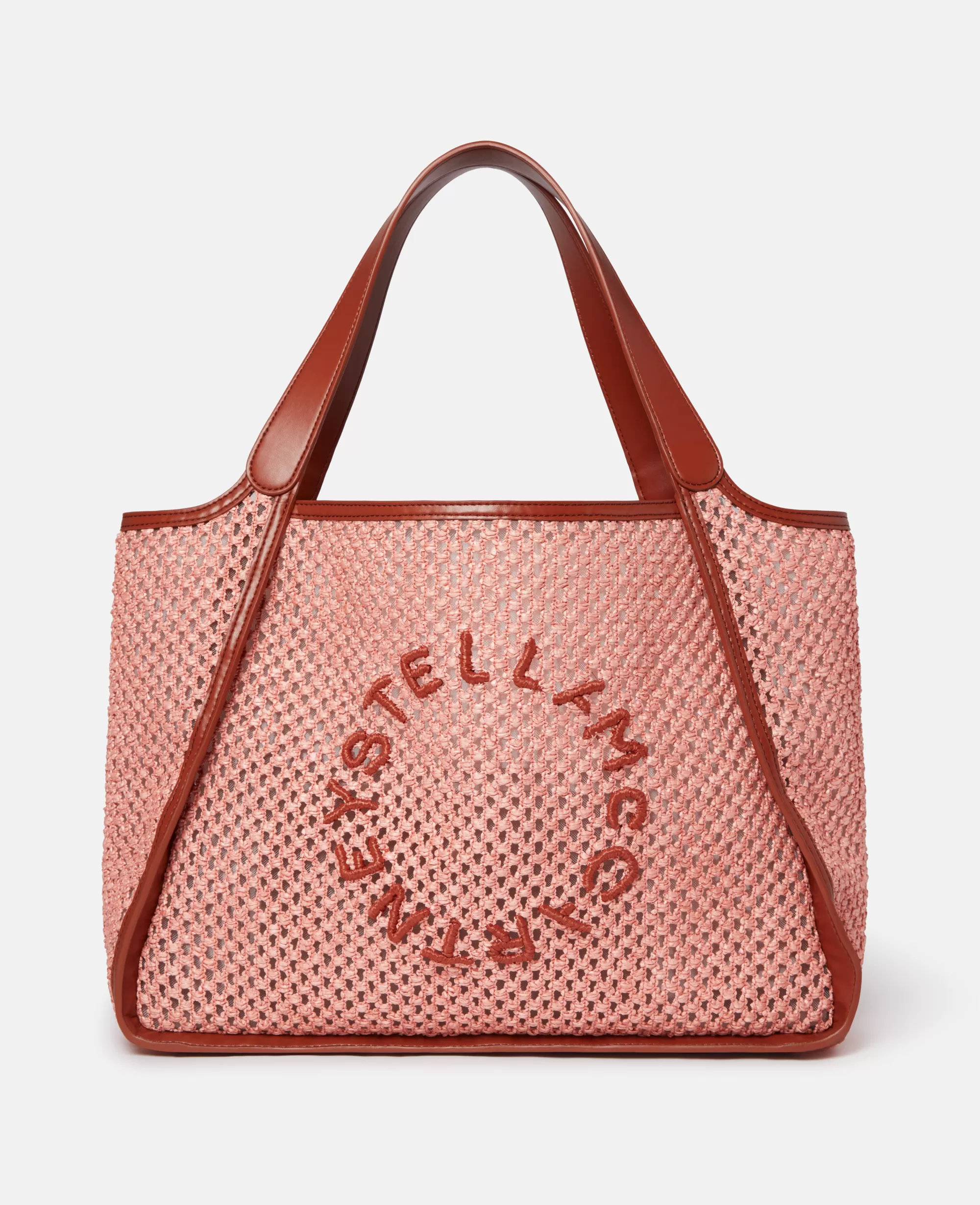 Donna Stella McCartney Stella Logo>Borsa Tote In Rafia Stella Logo