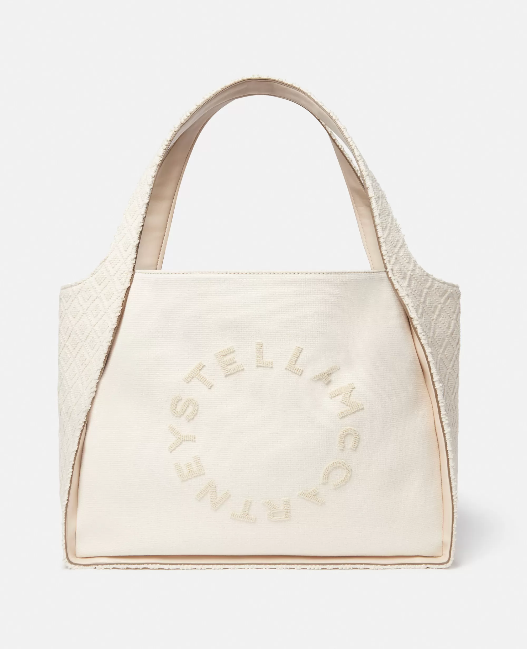 Donna Stella McCartney Stella Logo>Borsa Tote In Spugna Ricamata Stella Logo