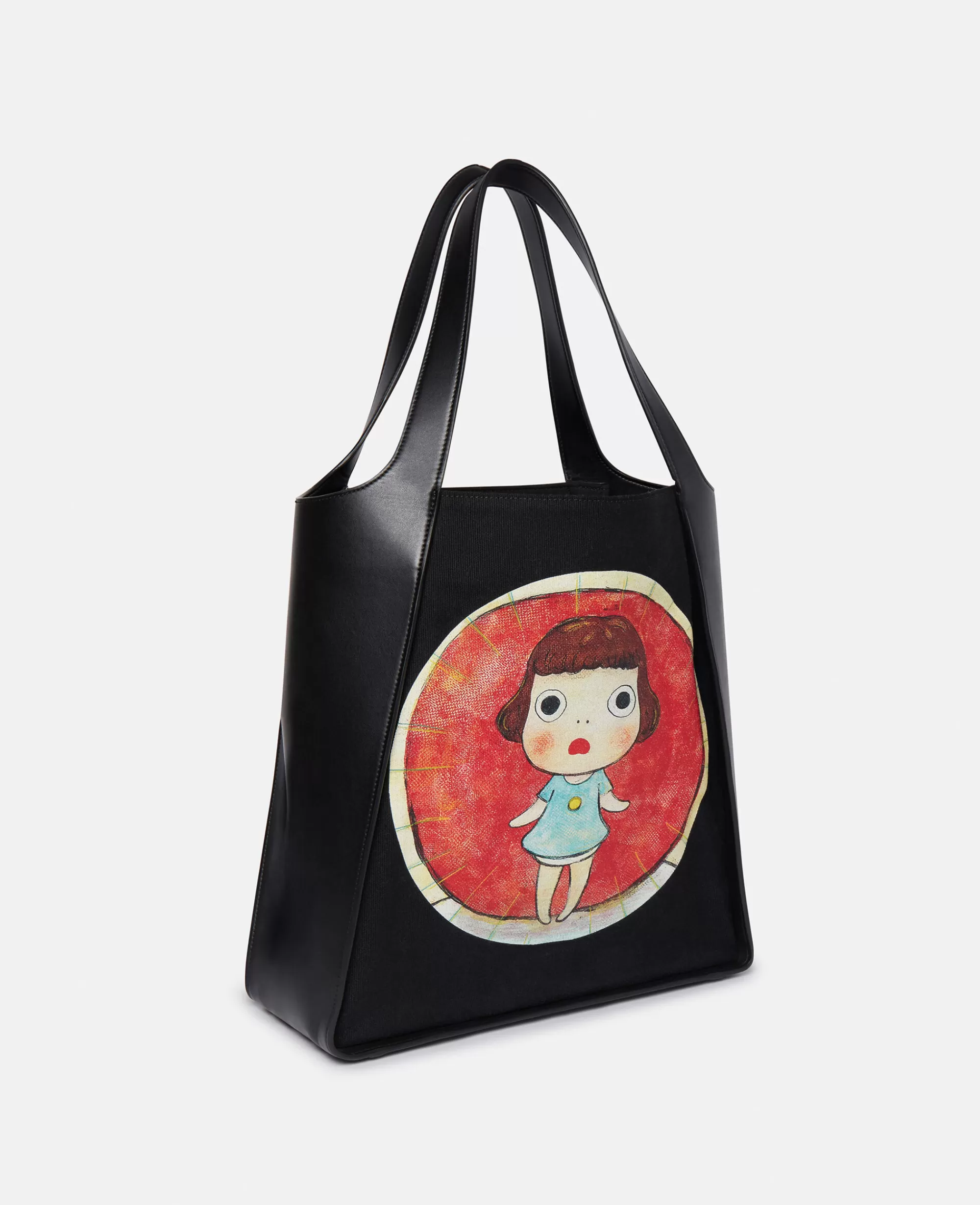 Unisex Stella McCartney Borse>Borsa Tote In Tela Di Cotone Con Stampa Lonesome Puppy