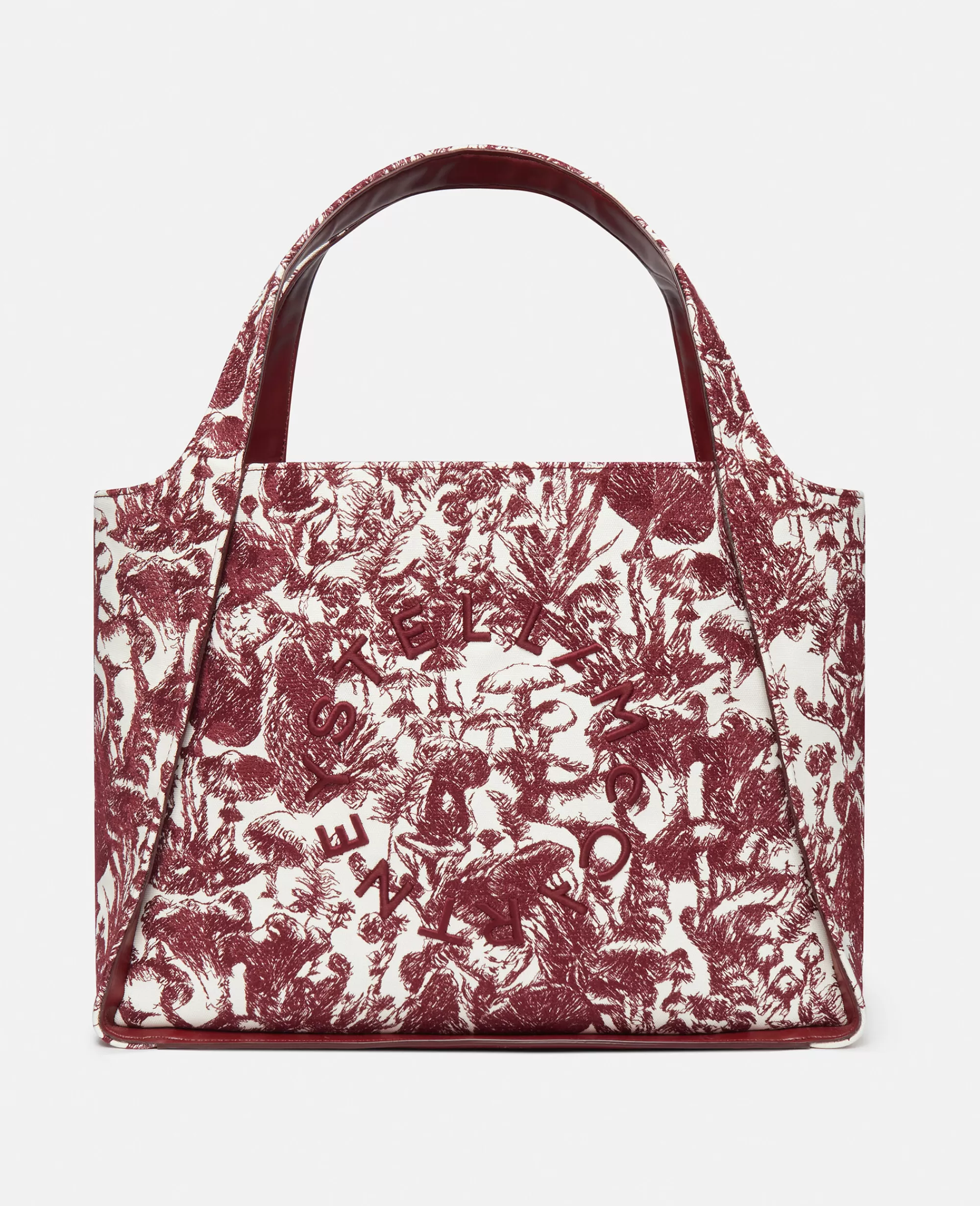 Donna Stella McCartney Stella Logo>Borsa Tote In Tela Di Jouy Fungi Forest Stella Logo