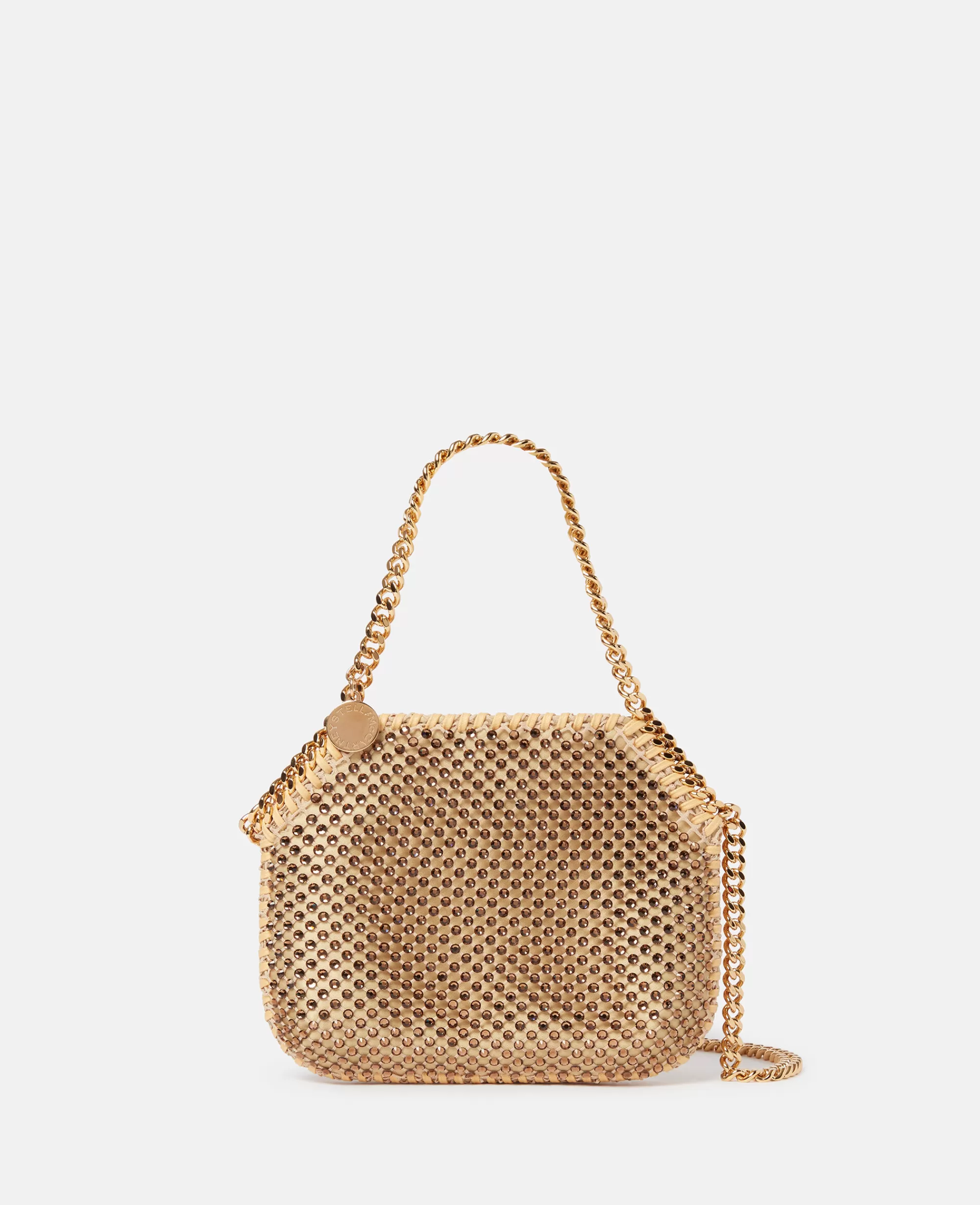 Donna Stella McCartney L'Iconica Falabella>Borsa Tote Mini In Maglia Di Cristalli Falabella