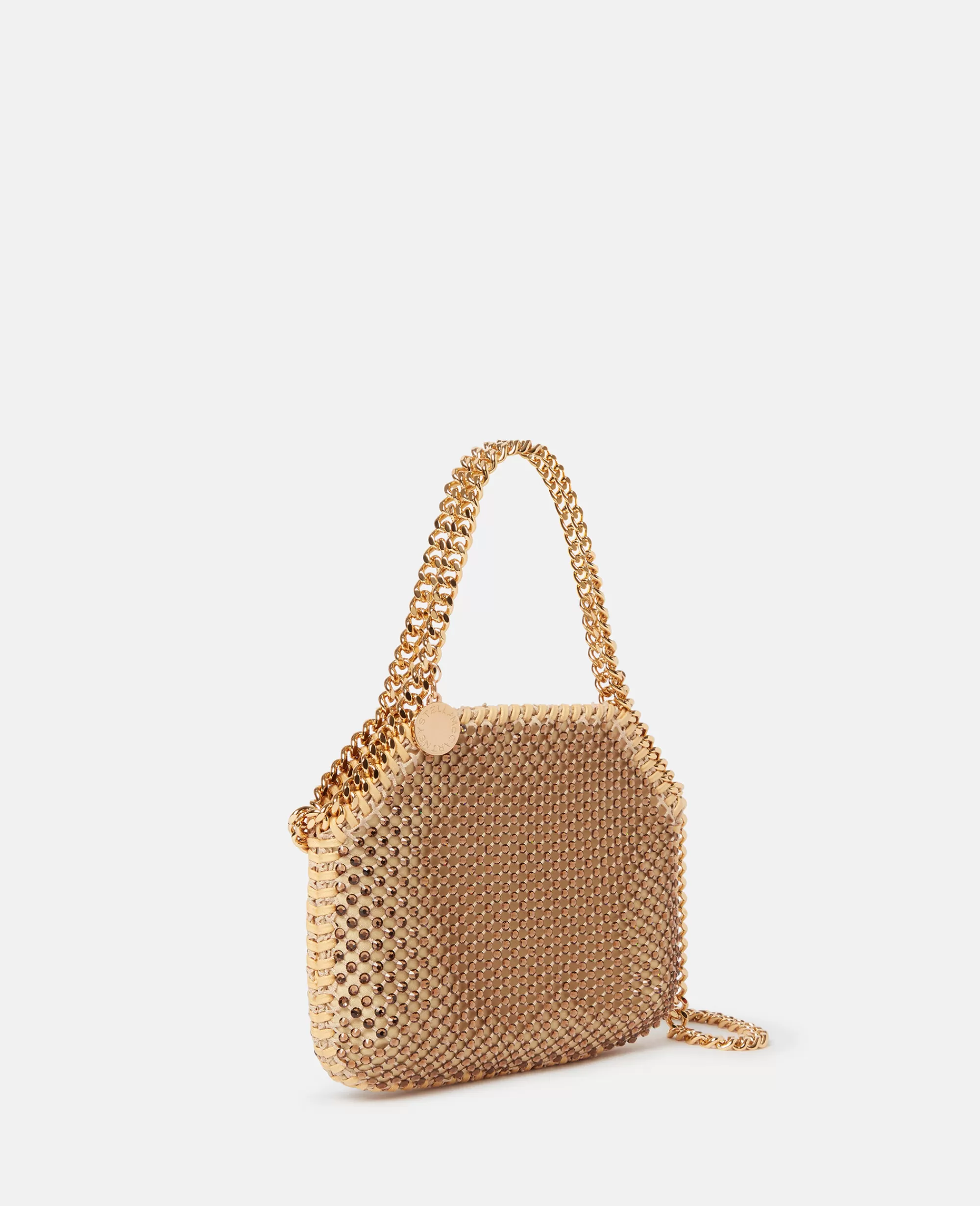 Donna Stella McCartney L'Iconica Falabella>Borsa Tote Mini In Maglia Di Cristalli Falabella