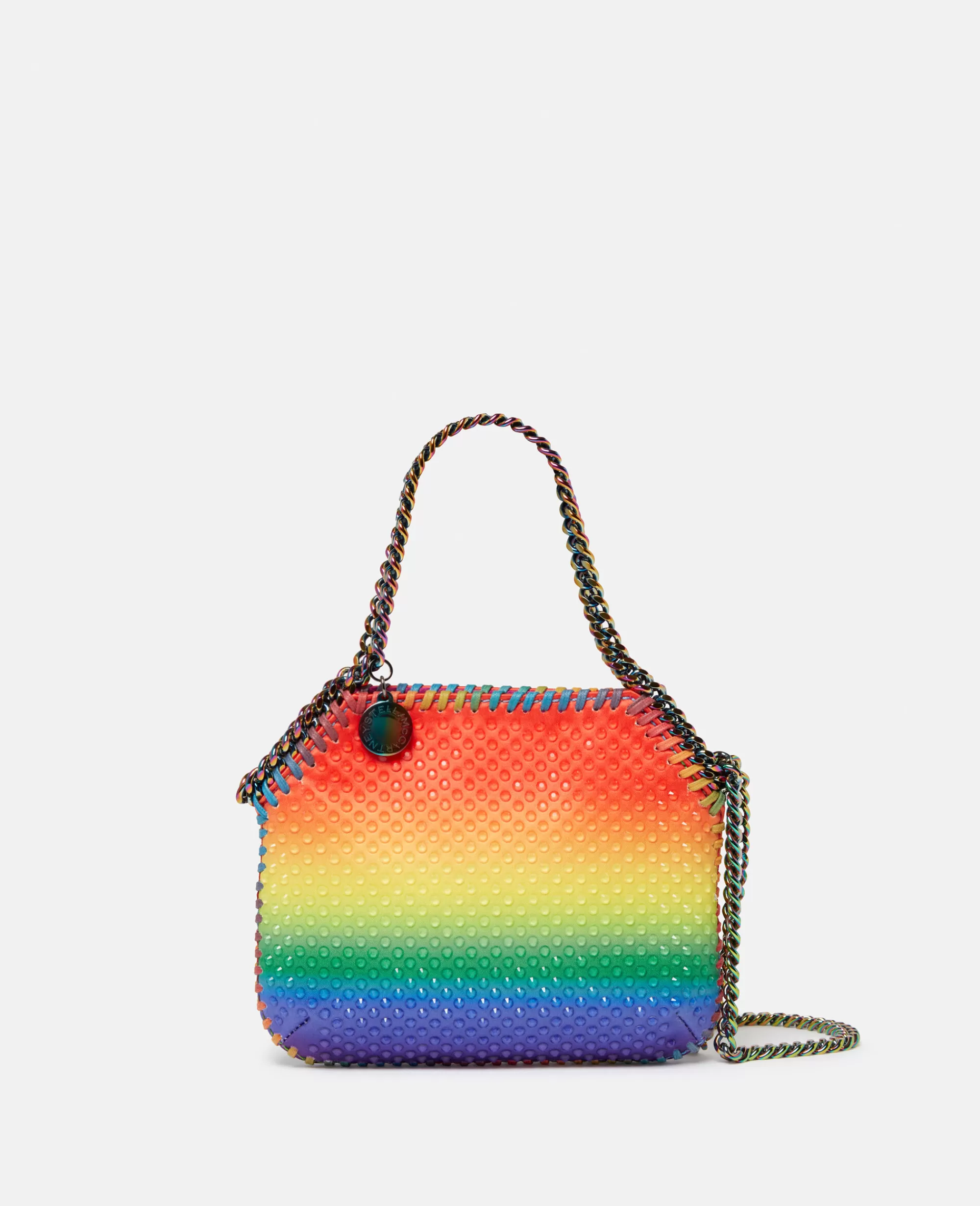 Donna Stella McCartney L'Iconica Falabella>Borsa Tote Mini Sfumatura Di Cristalli Arcobaleno Falabella