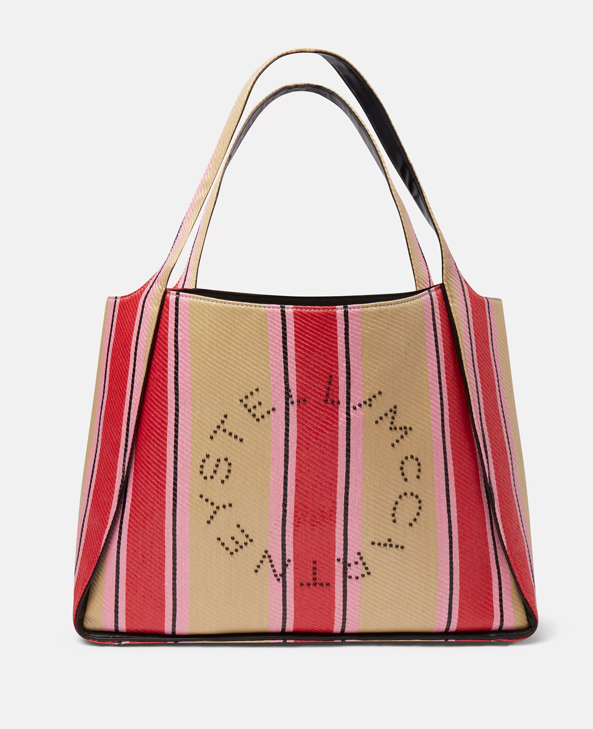 Donna Stella McCartney Stella Logo>Borsa Tote Stella Logo A Righe In Rafia