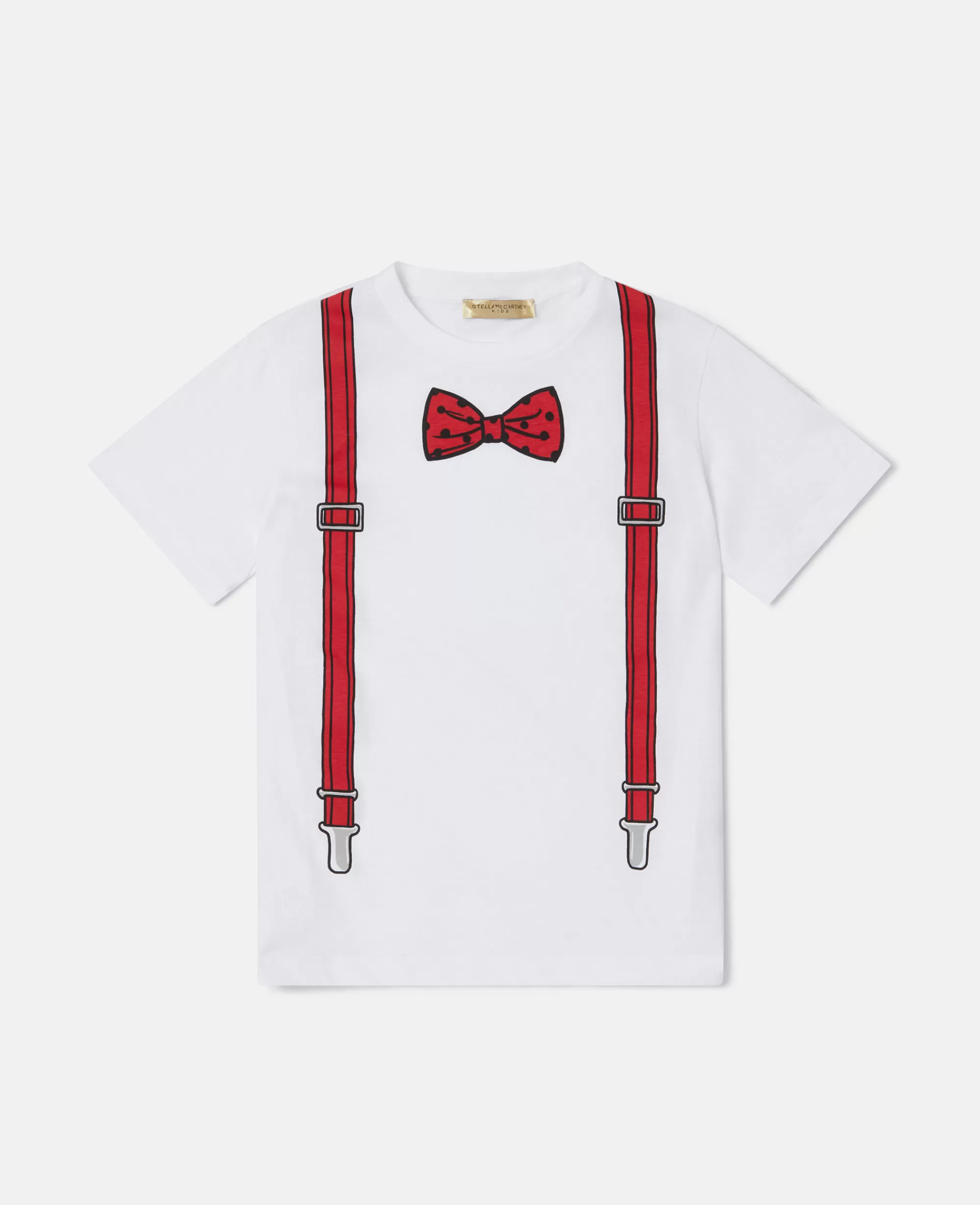 Bambini Stella McCartney T-Shirt>Bow Tie And Suspender Print T-Shirt