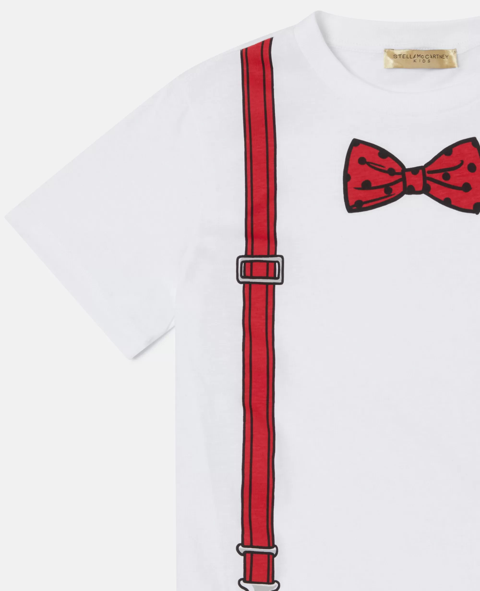 Bambini Stella McCartney T-Shirt>Bow Tie And Suspender Print T-Shirt