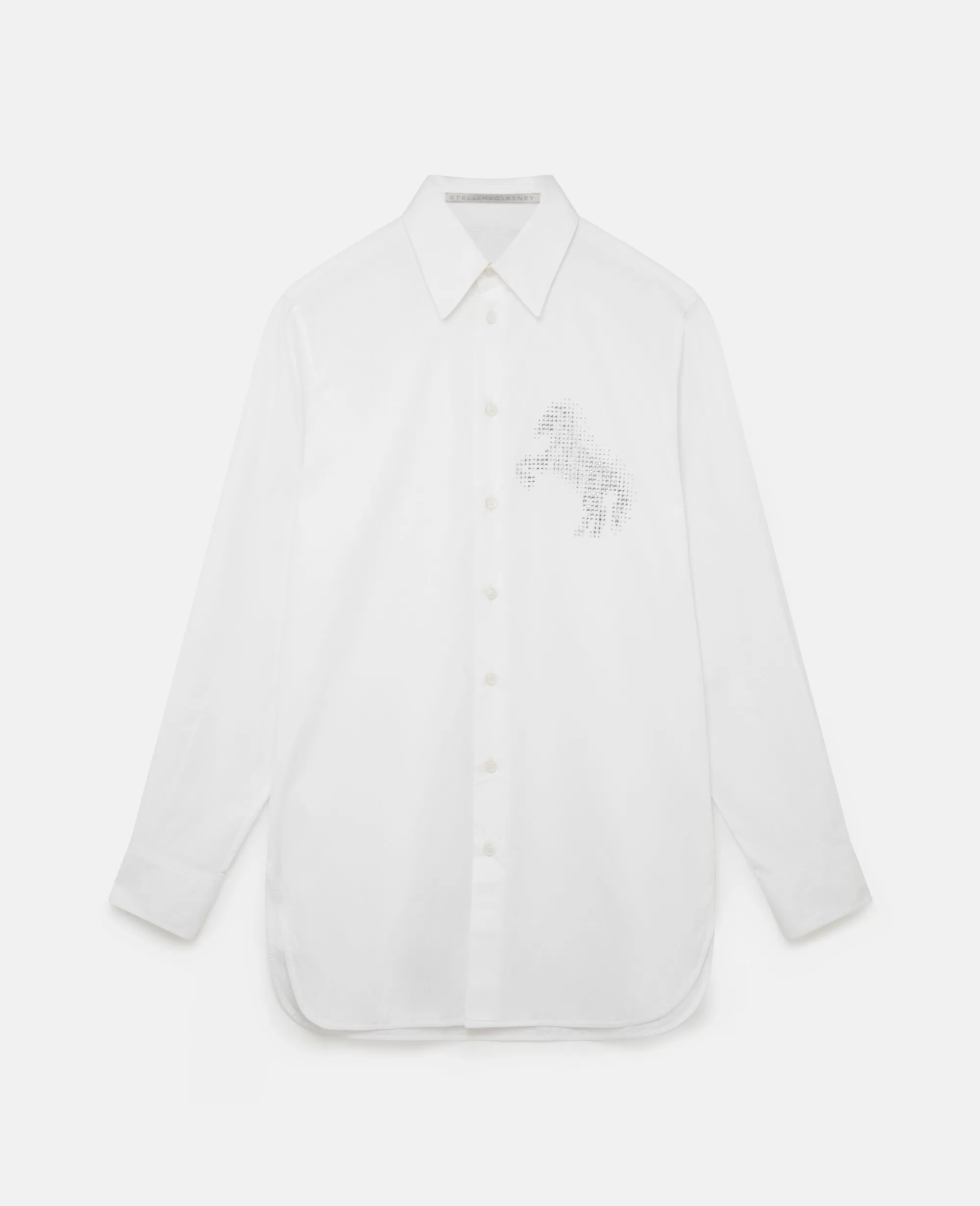 Donna Stella McCartney Camicie E Top>Camicia Con Cavallo Di Cristalli Ricamato